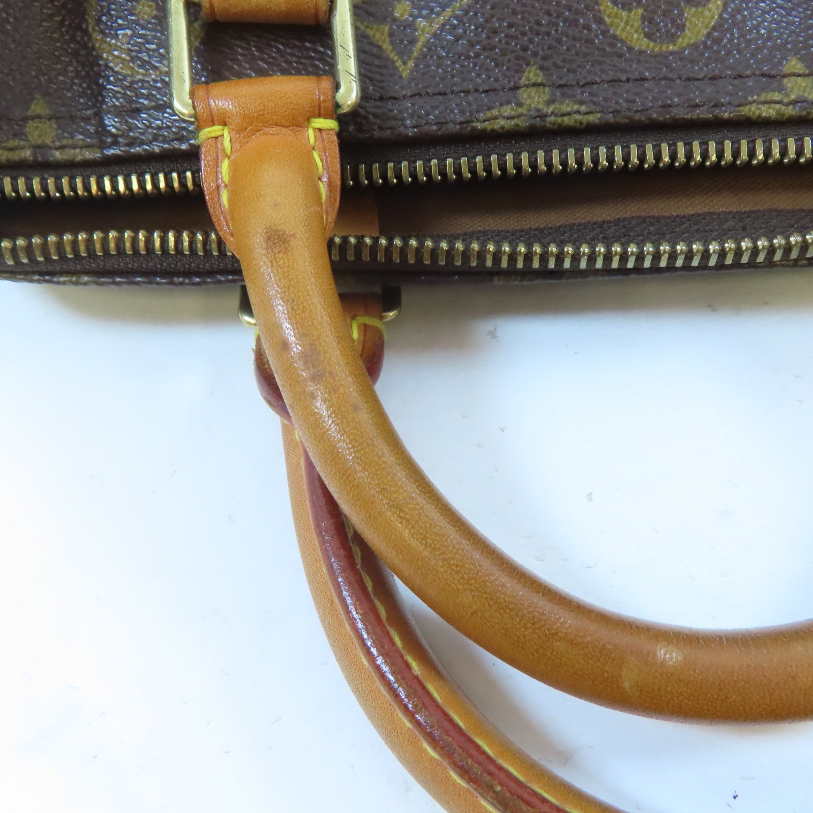 LOUIS VUITTON Monogram Speedy 30金扣手挽袋棕色