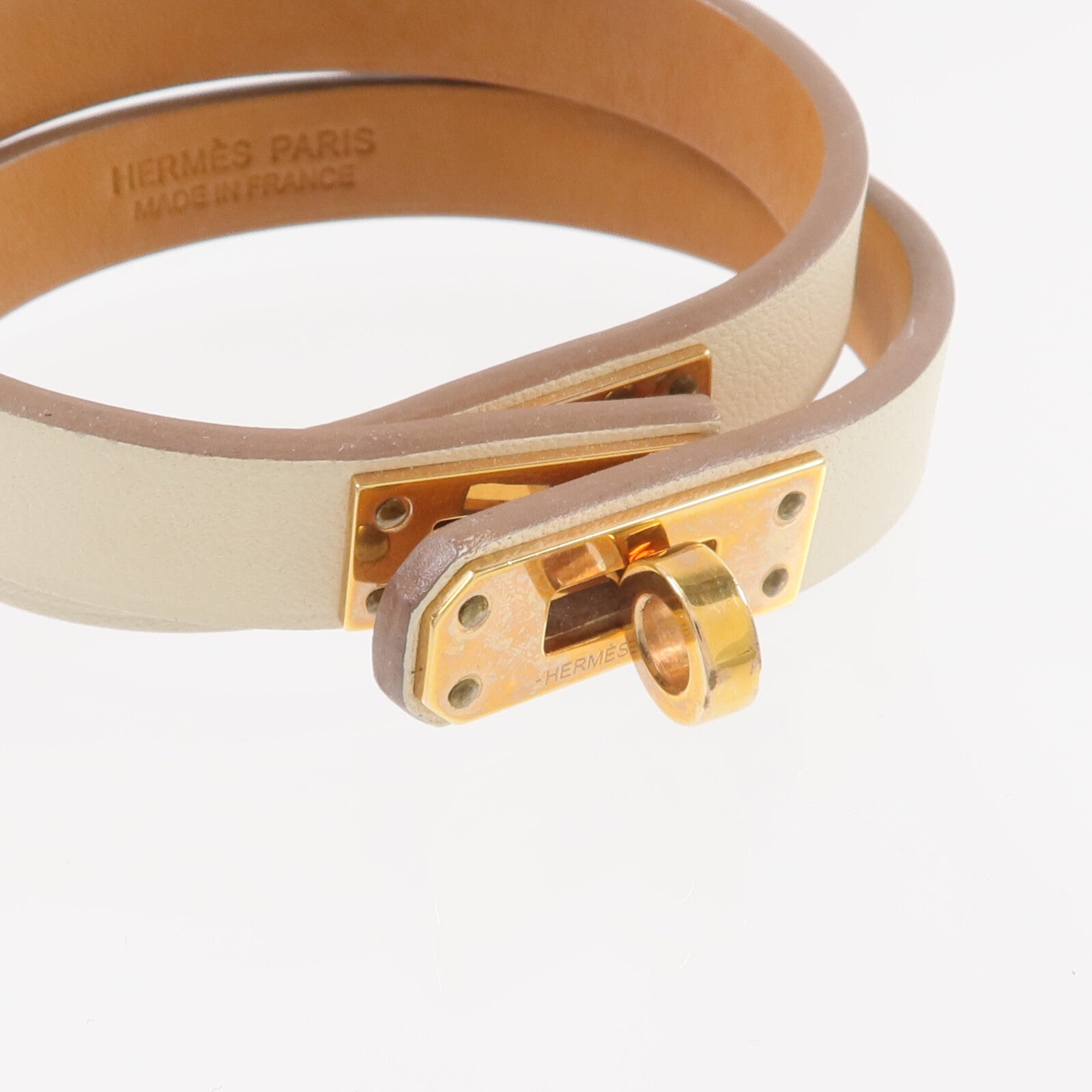 HERMES 【激減優惠】Swift皮革Mini Kelly Double Tour Bracelet手帶Nata