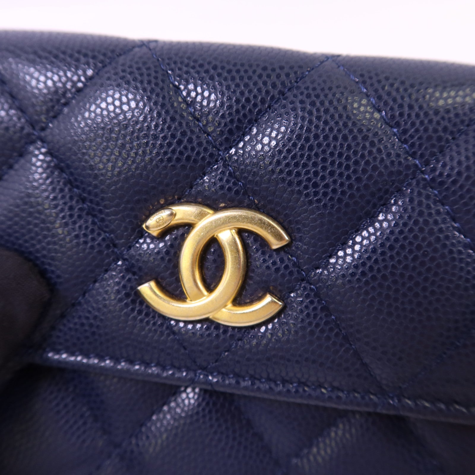 CHANEL 牛皮皮革Chain Shoulder Bag金扣鏈帶肩背袋