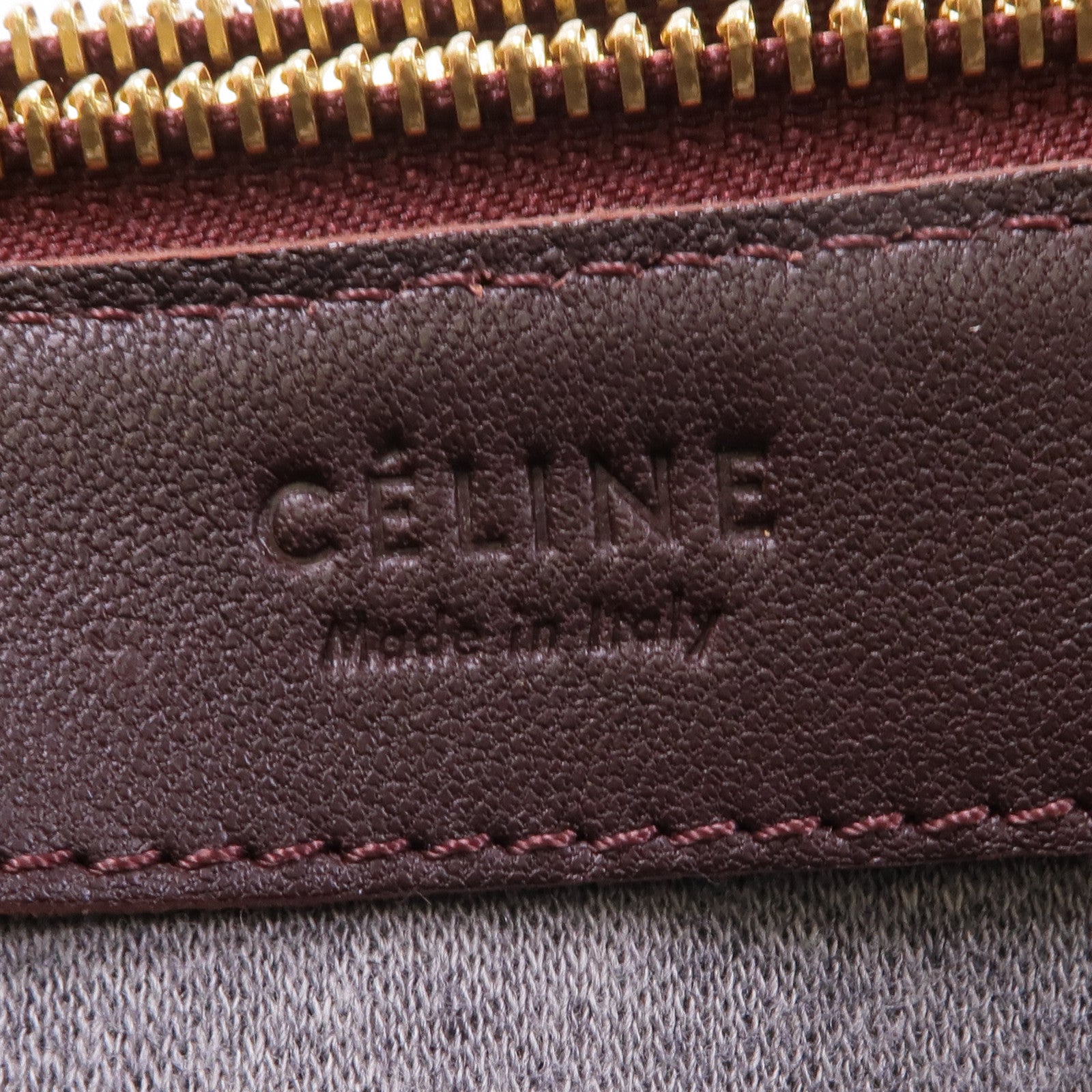 CELINE 皮革Trio金扣肩背袋
