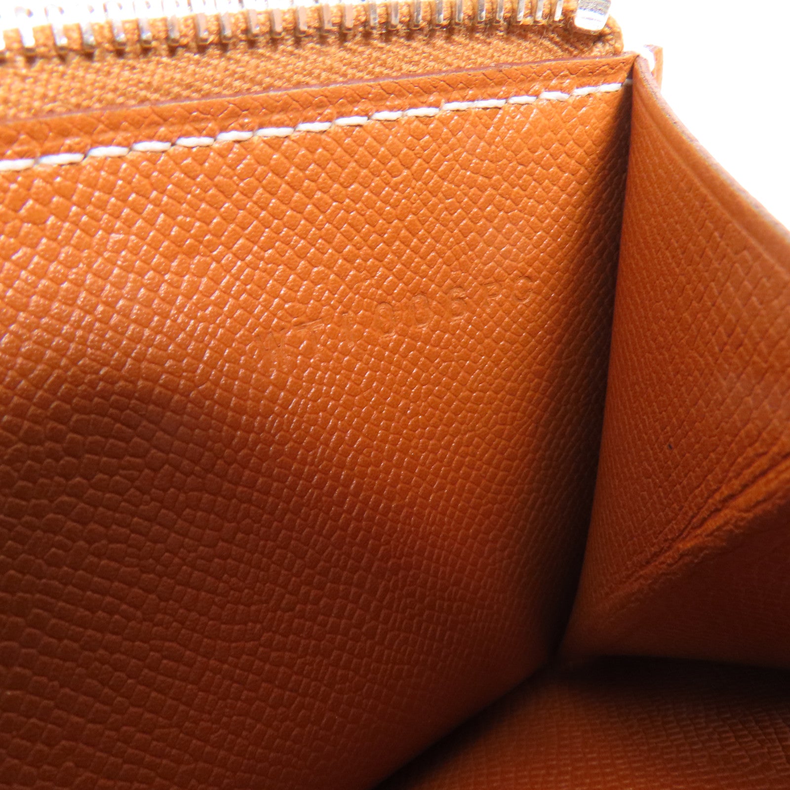 HERMES Madame皮革Bearn Long Wallet銀扣長錢包Gold