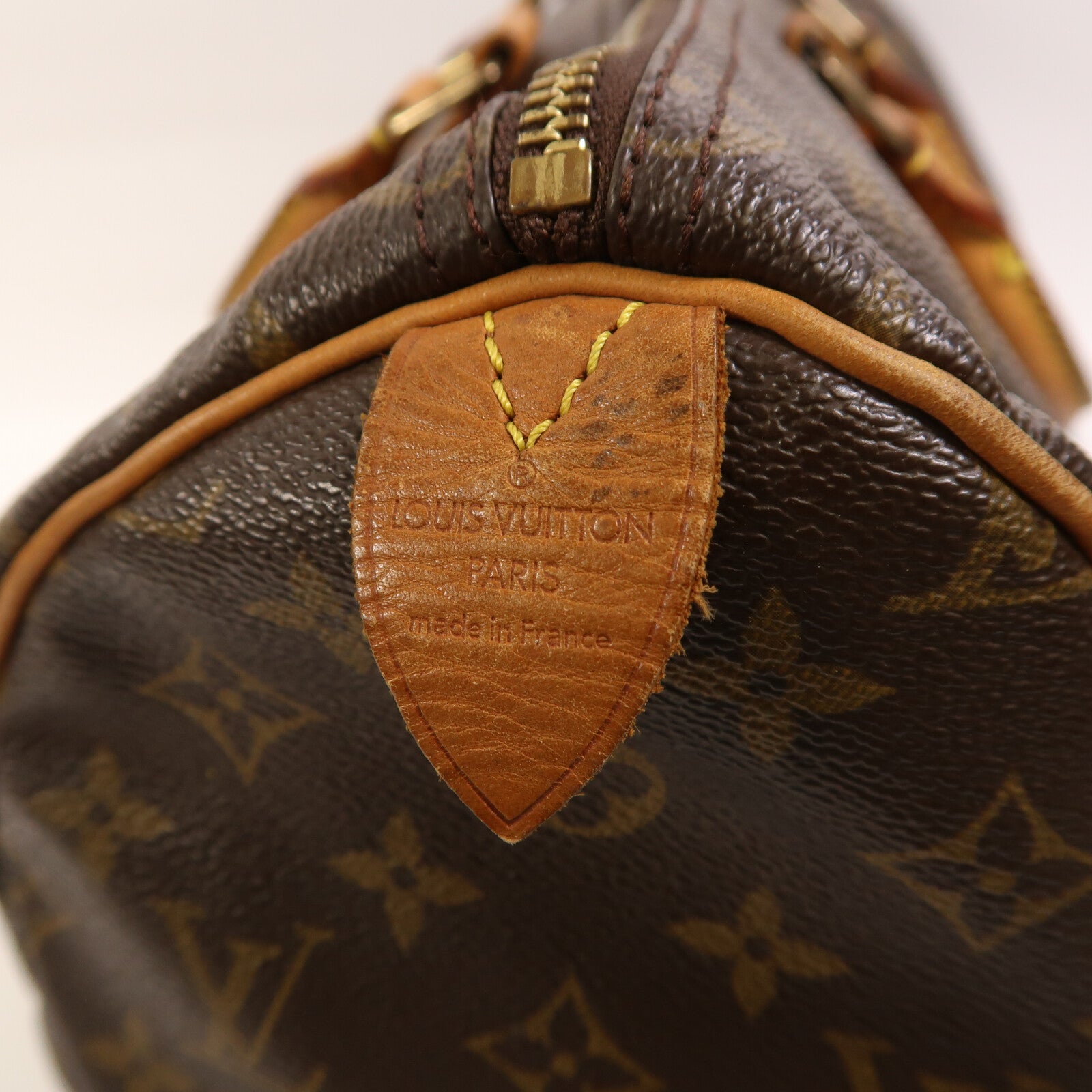 LOUIS VUITTON Monogram Speedy 35金扣手挽袋