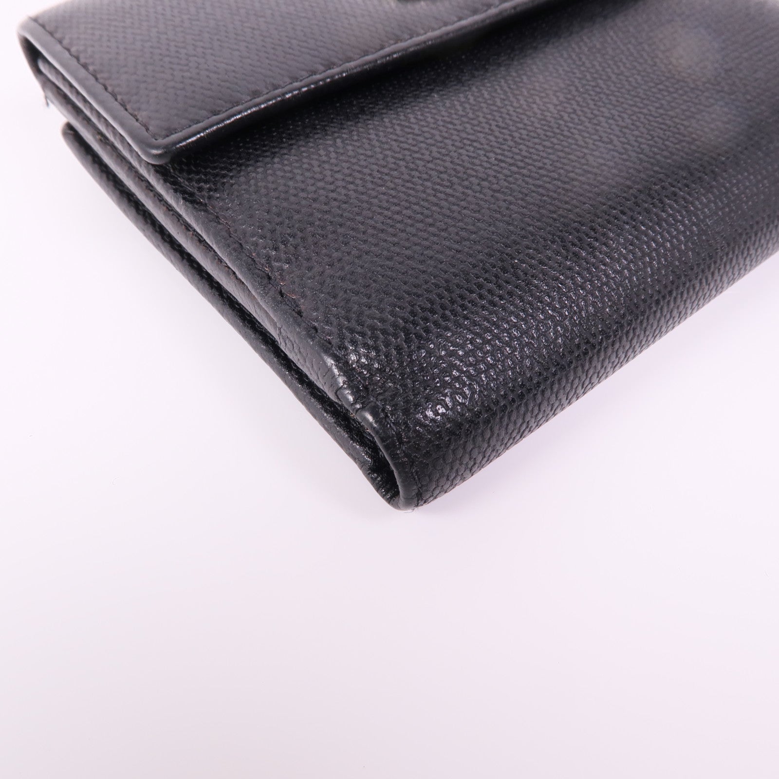 CHANEL 牛皮皮革Wallet銀扣錢包