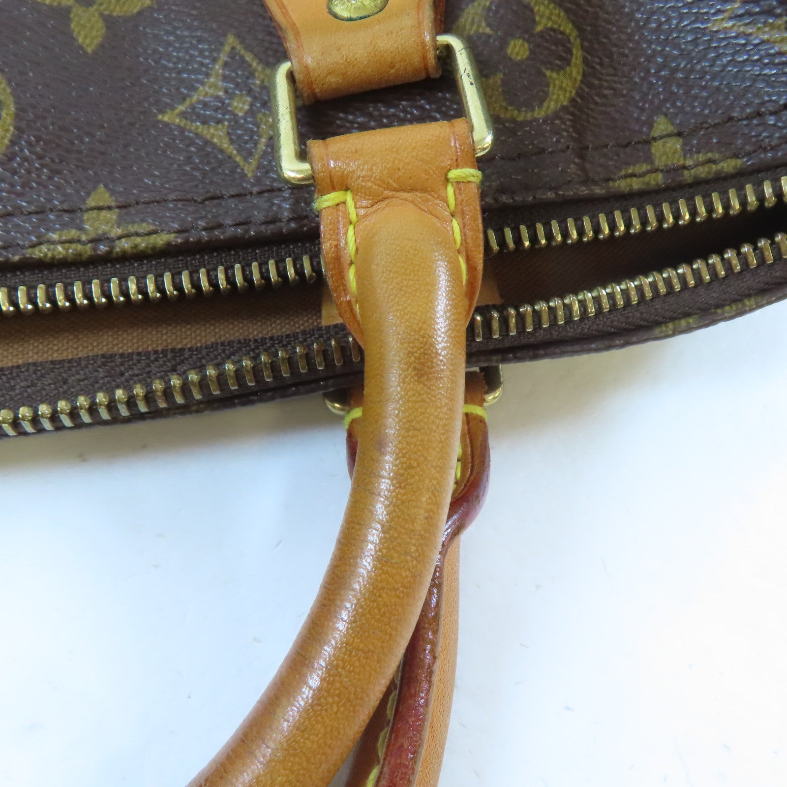 LOUIS VUITTON Monogram Speedy 30金扣手挽袋棕色