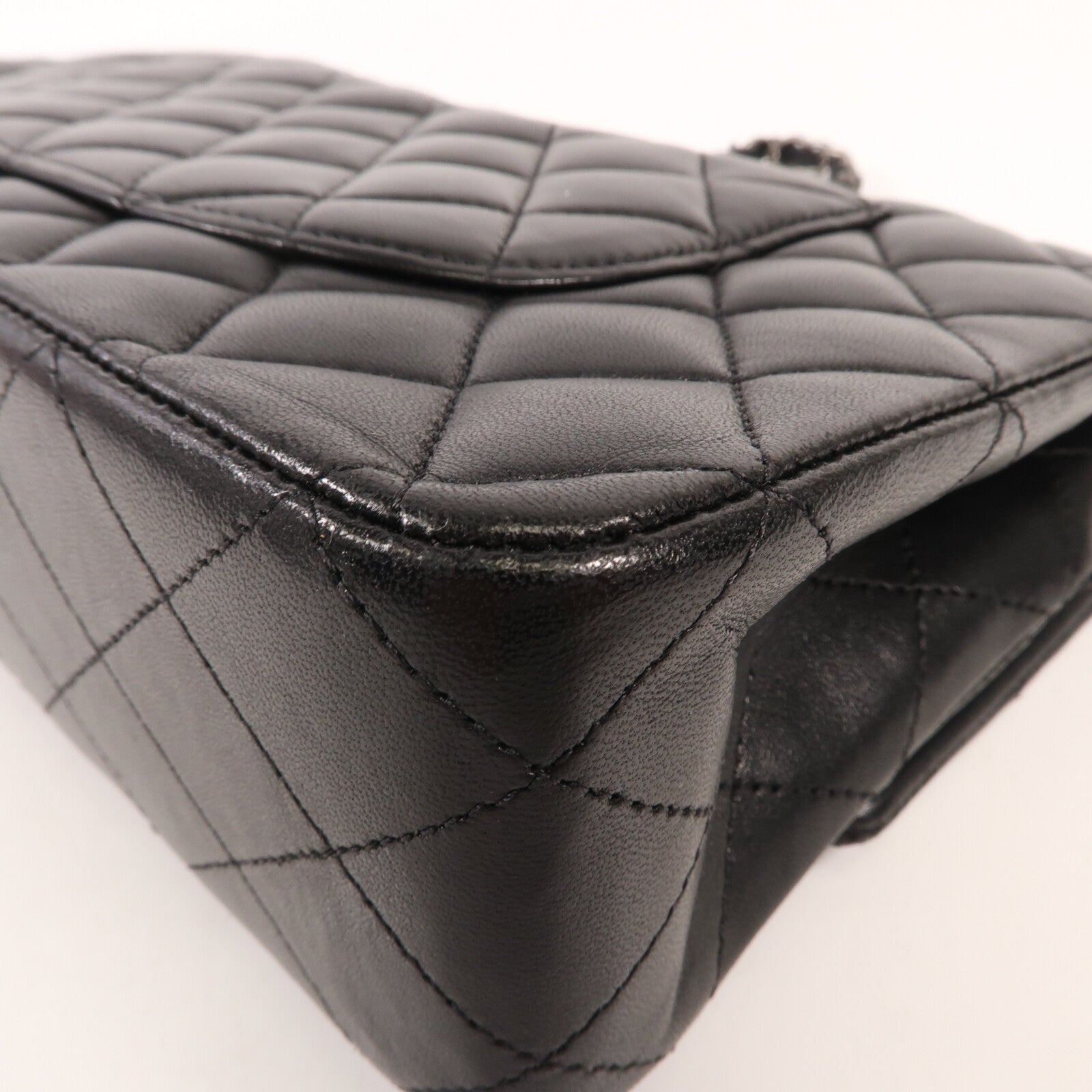 CHANEL 羊皮皮革Classic 25銀扣鏈帶肩背袋