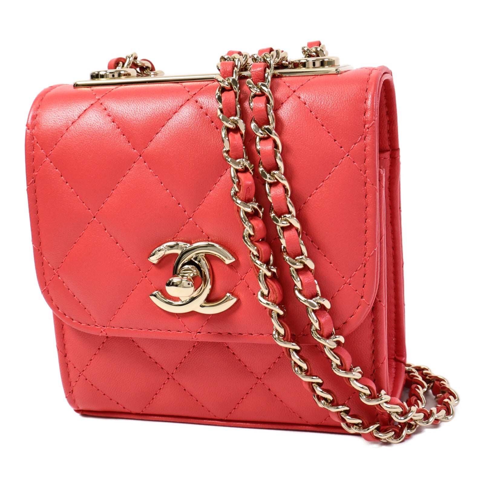 CHANEL 羊皮皮革Trendy CC Mini鏈帶肩背袋