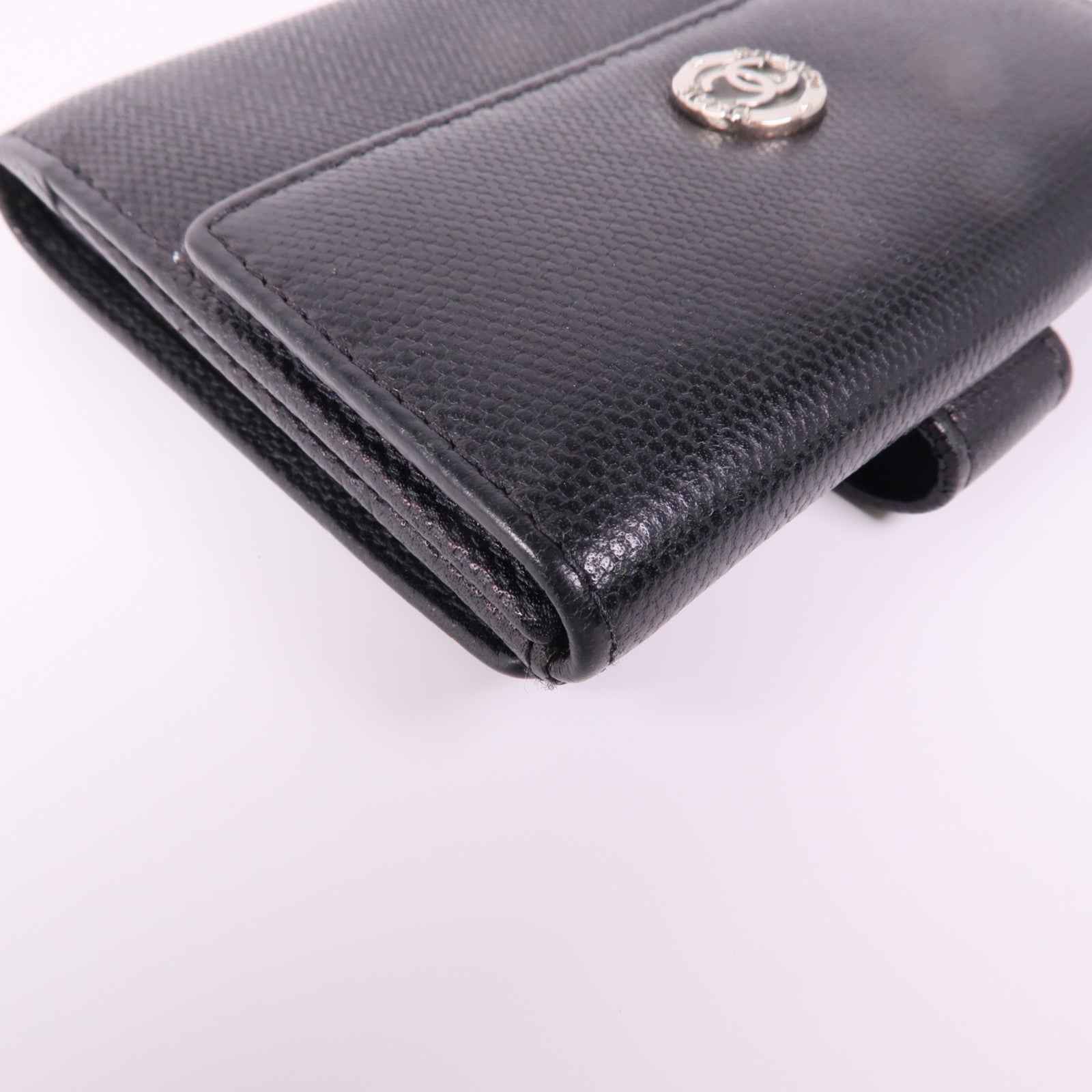 CHANEL 牛皮皮革Wallet銀扣錢包
