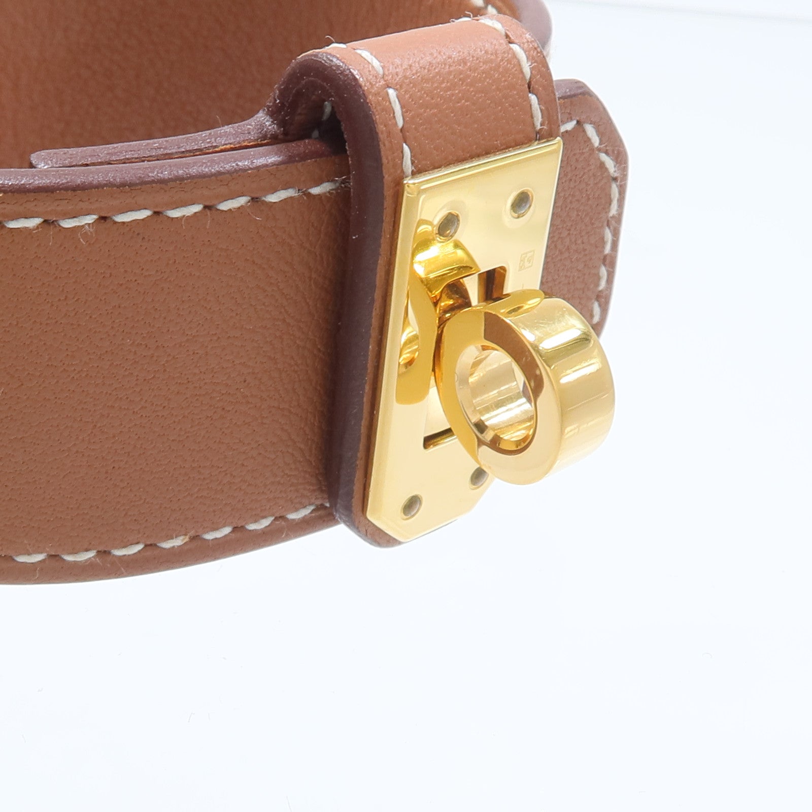 HERMES Swift皮革Kelly Twist Bracelet手鏈Gold
