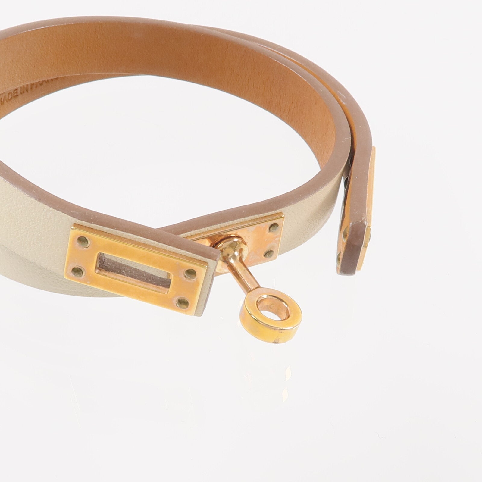 HERMES 【激減優惠】Swift皮革Mini Kelly Double Tour Bracelet手帶Nata