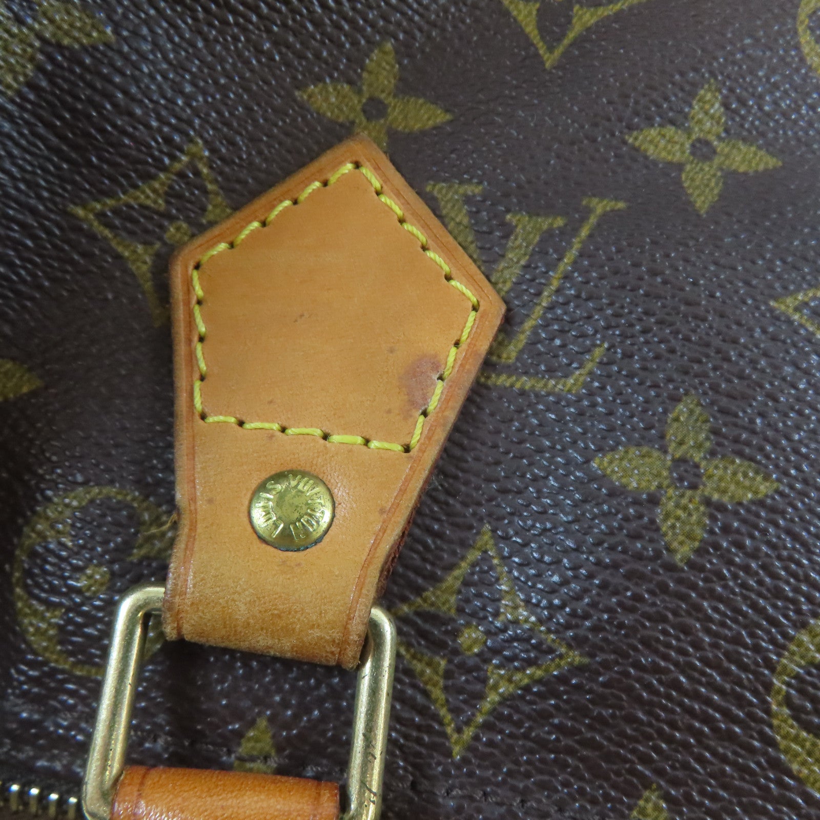 LOUIS VUITTON Monogram Speedy 30金扣手挽袋棕色