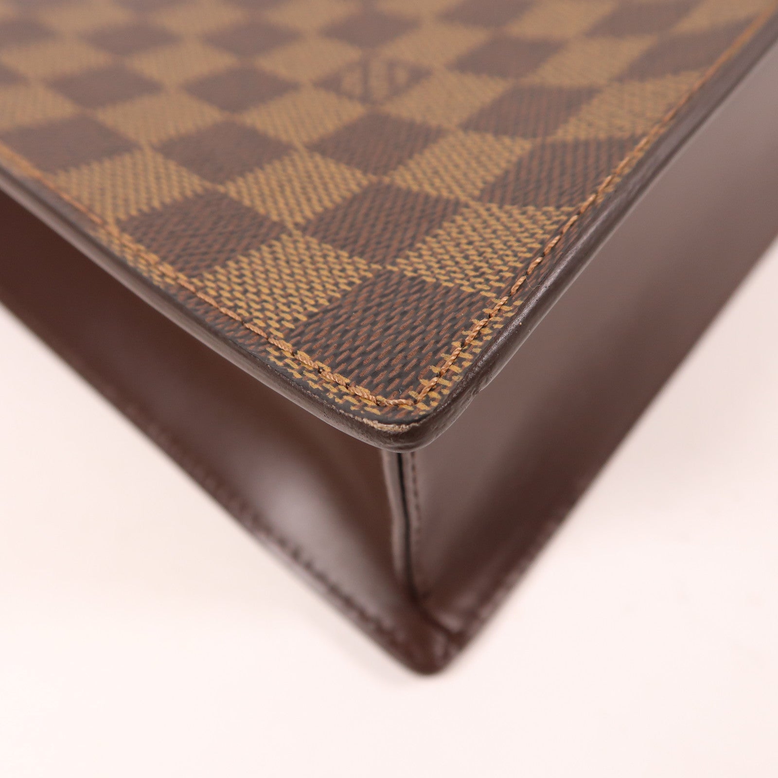 LOUIS VUITTON Damier Ebene Venice金扣手挽袋
