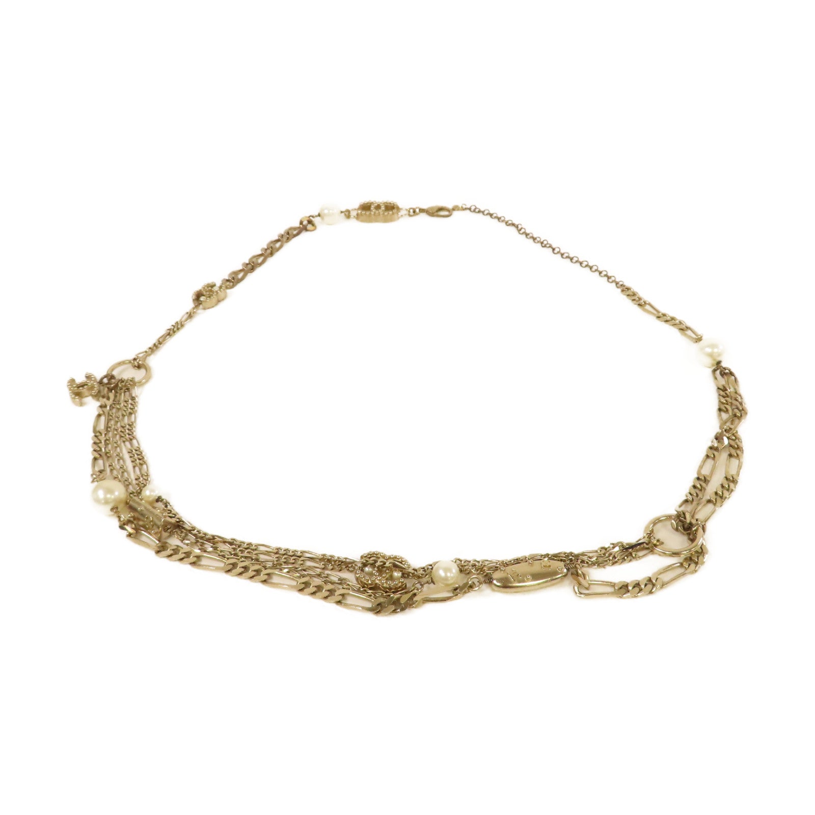 CHANEL 【激減優惠】金屬Chain Belt鏈帶腰帶金色