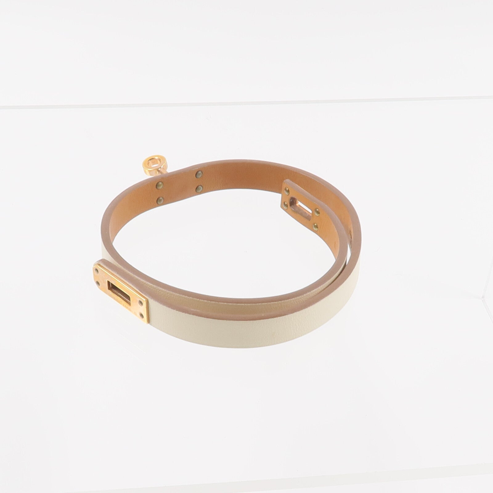 HERMES 【激減優惠】Swift皮革Mini Kelly Double Tour Bracelet手帶Nata