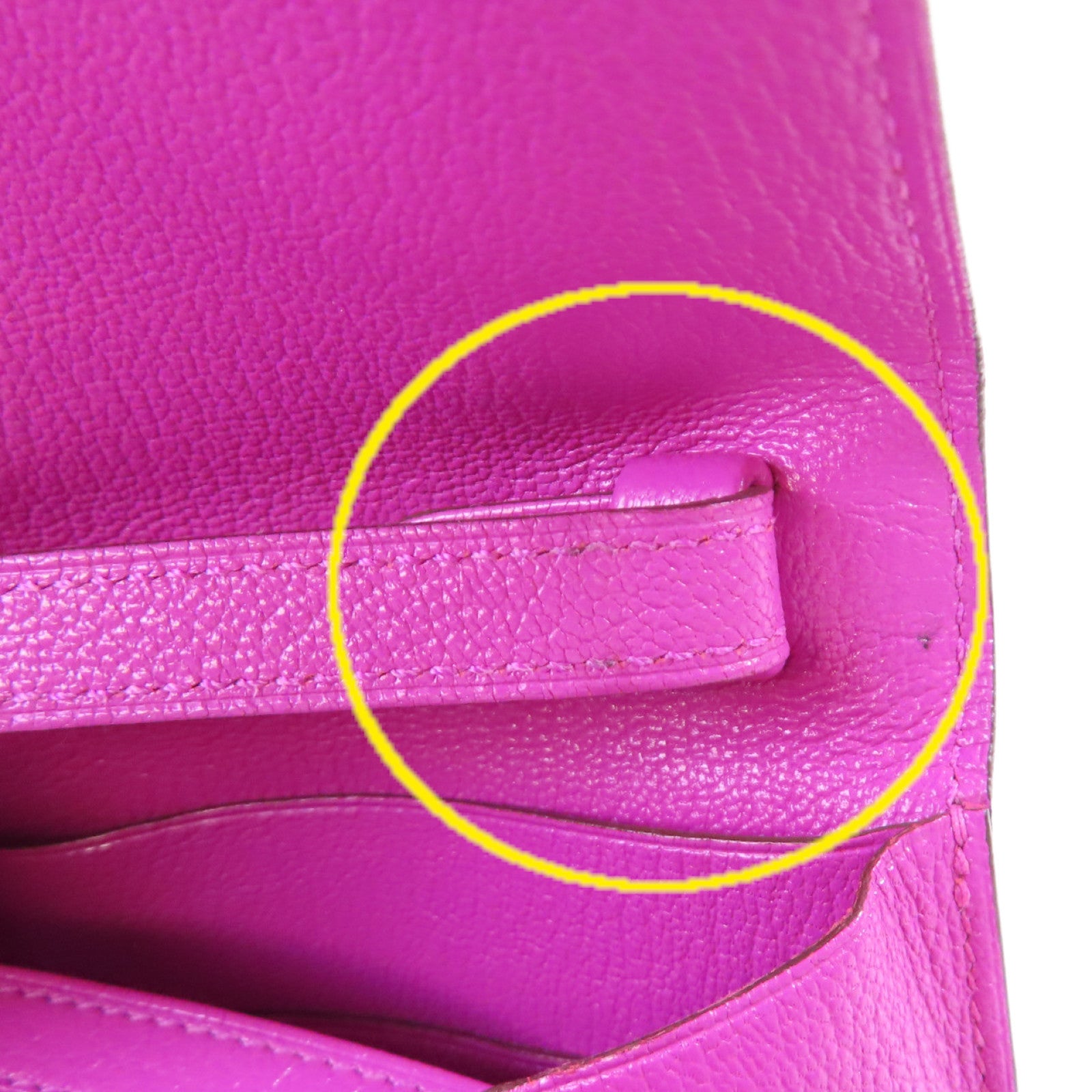 HERMES Chevre皮革Clic 16 Shoulder Bag銀扣肩背袋9I Magnolia/玉蘭紫色