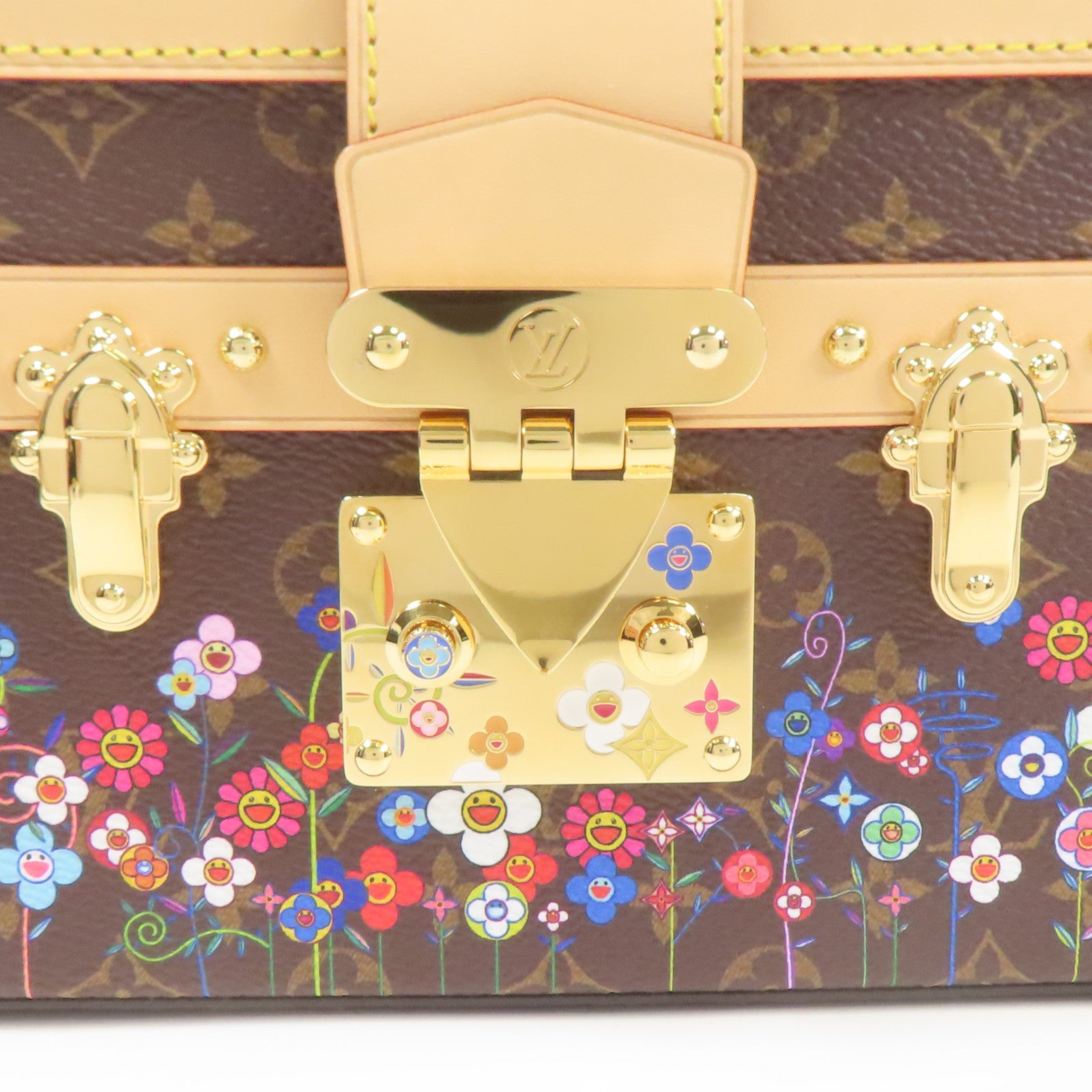 LOUIS VUITTON Monogram LV×TM Petite Malle金扣肩背袋