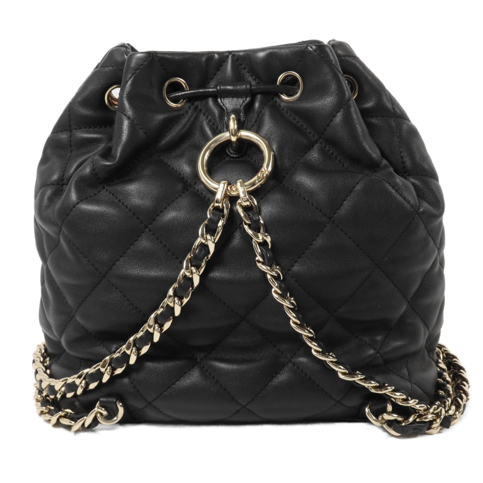 CHANEL 羊皮皮革Backpack鏈帶背包