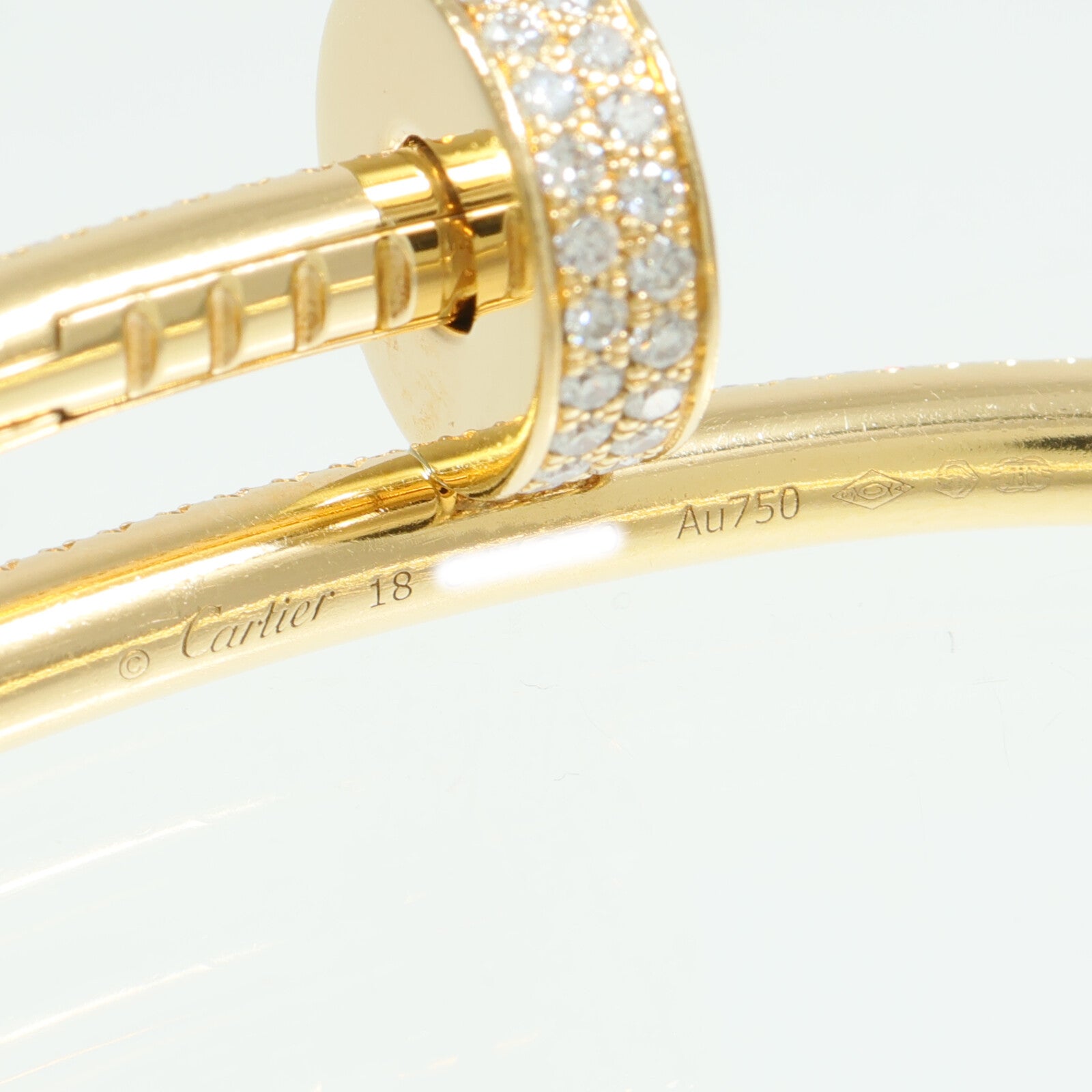 CARTIER 18K黃金Just Ankle Diamond Bracelet鑽石手鐲