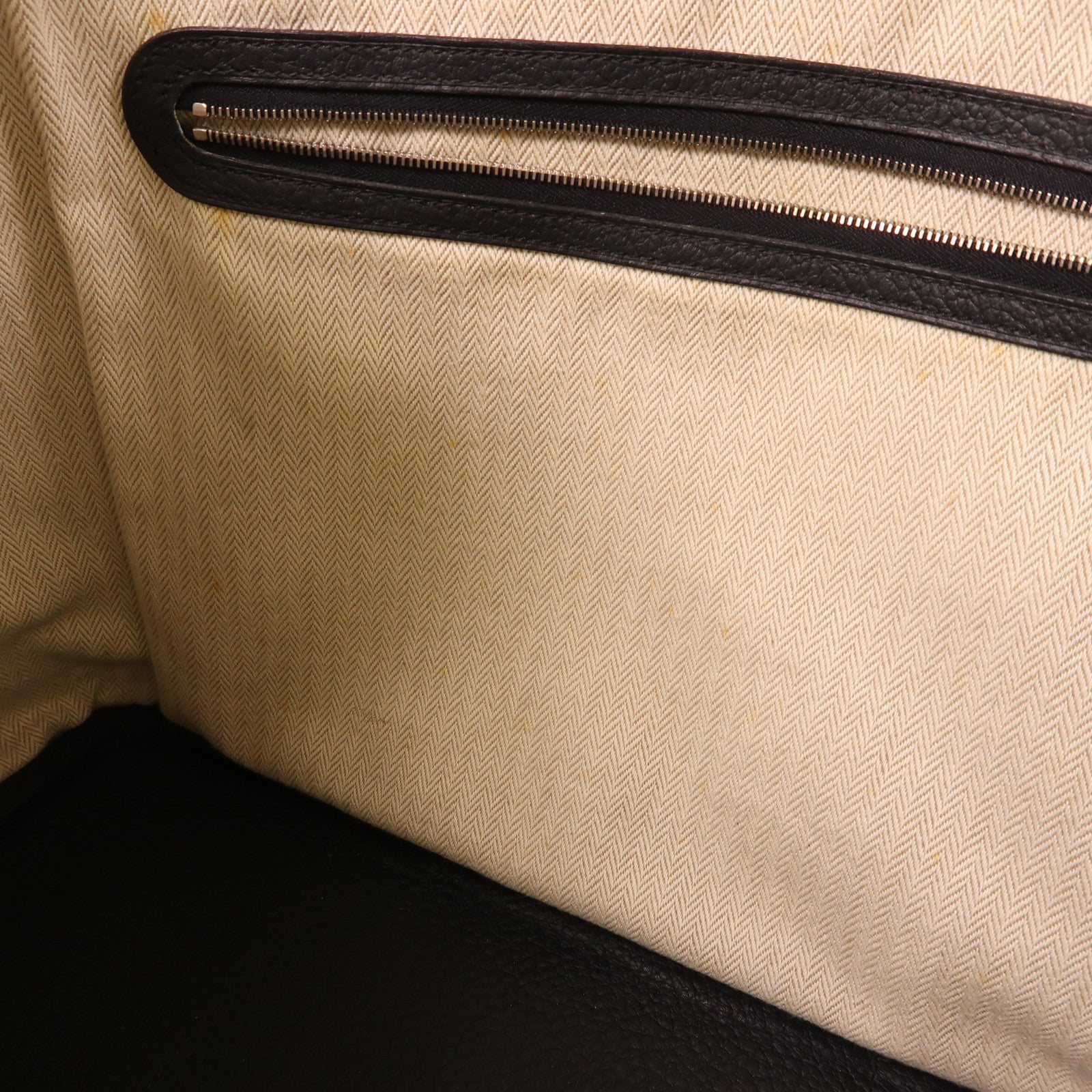 HERMES Country皮革Garden Party 36銀扣肩背袋Noir