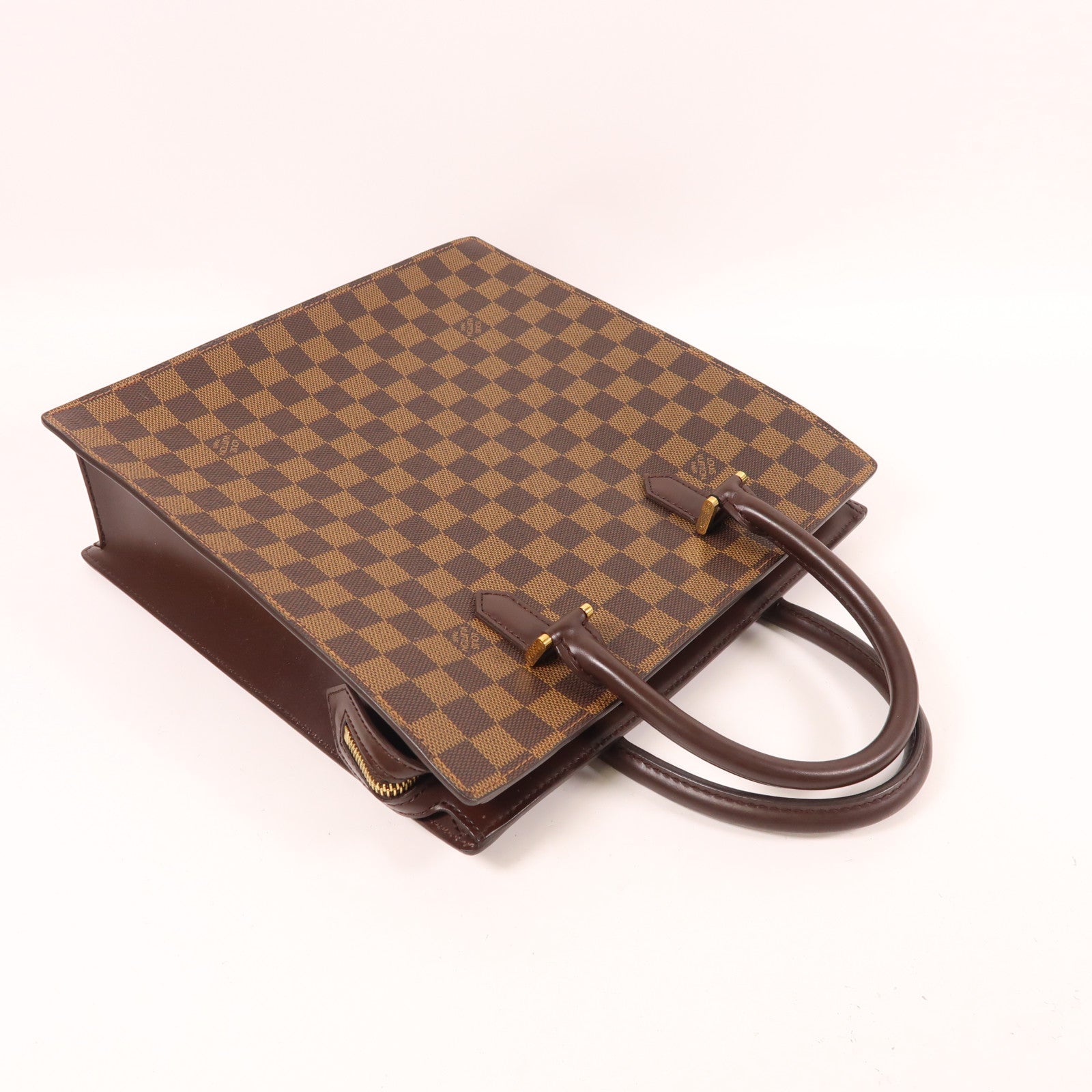LOUIS VUITTON Damier Ebene Venice金扣手挽袋