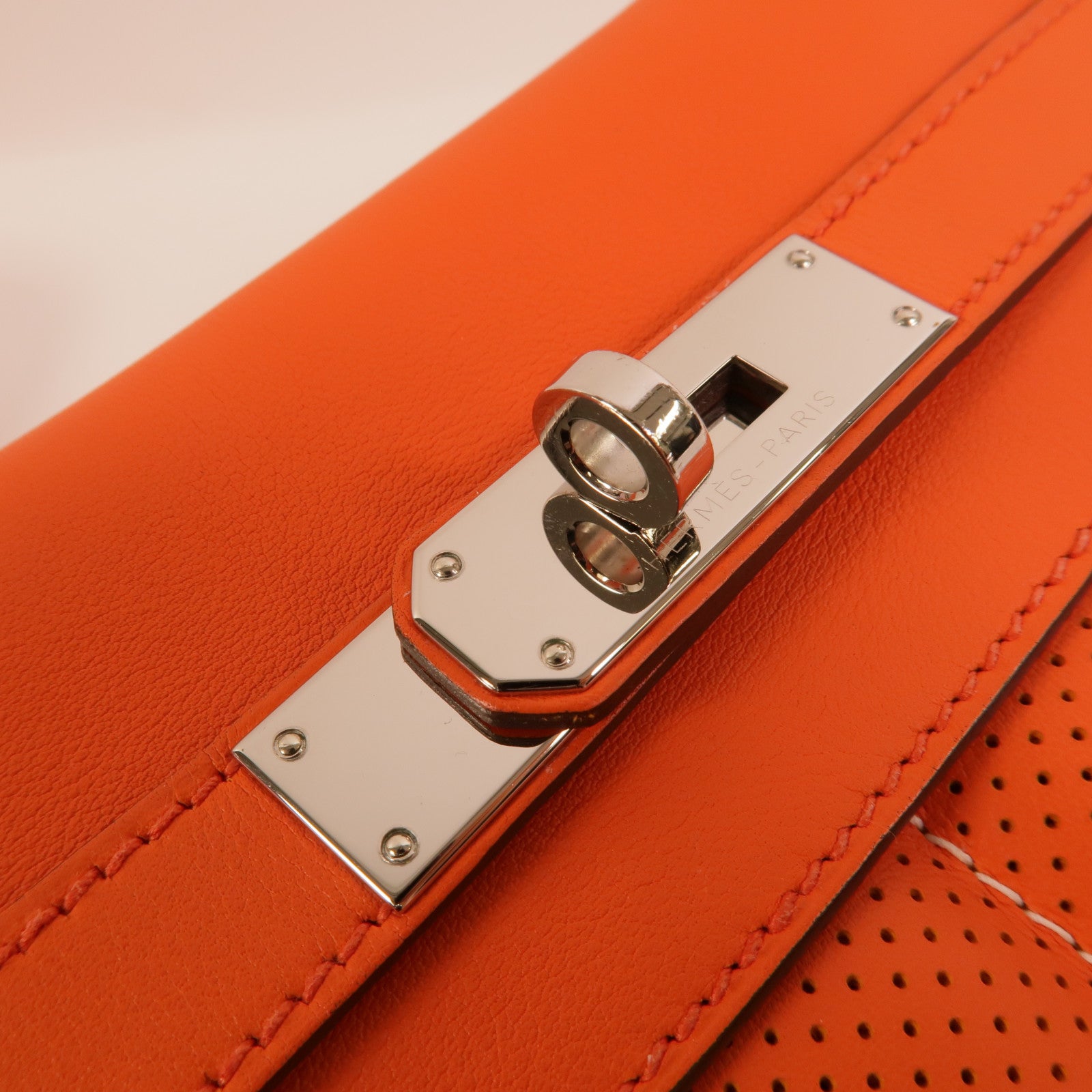 HERMES Swift皮革Berline Mini肩背袋Feu