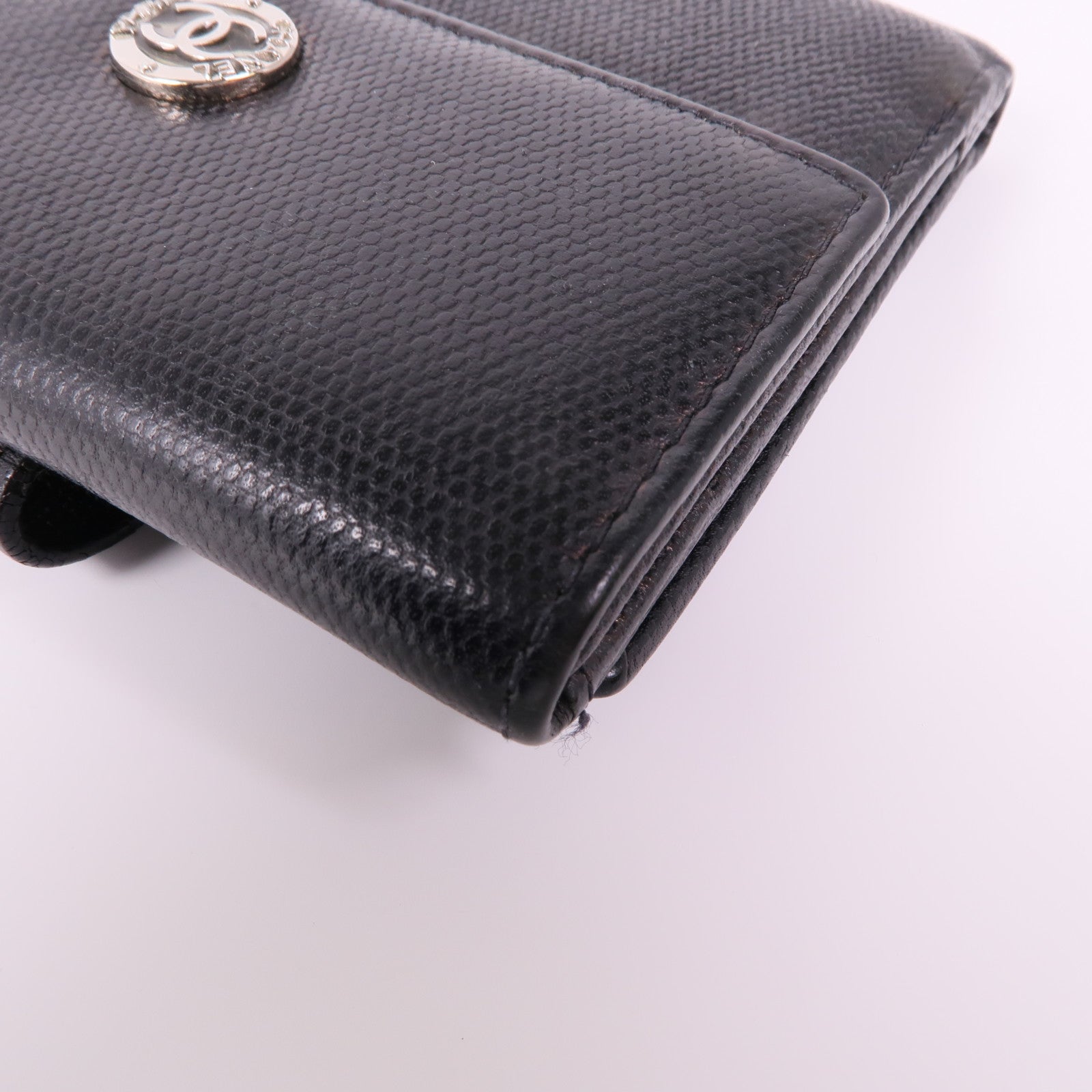 CHANEL 牛皮皮革Wallet銀扣錢包