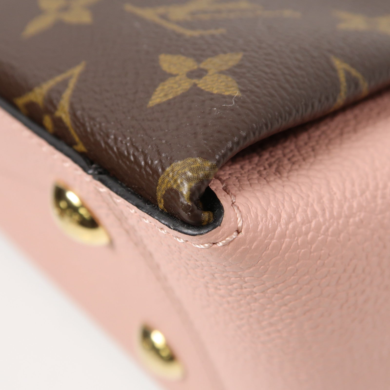 LOUIS VUITTON 【清倉大減價】Monogram Surene BB金扣鏈帶肩背袋啡色/粉紅色