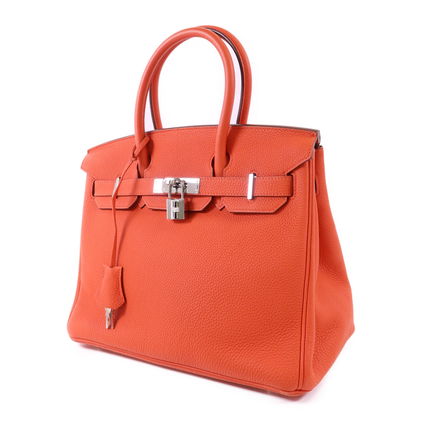 HERMES Togo皮革Birkin 30銀扣手挽袋Capucine