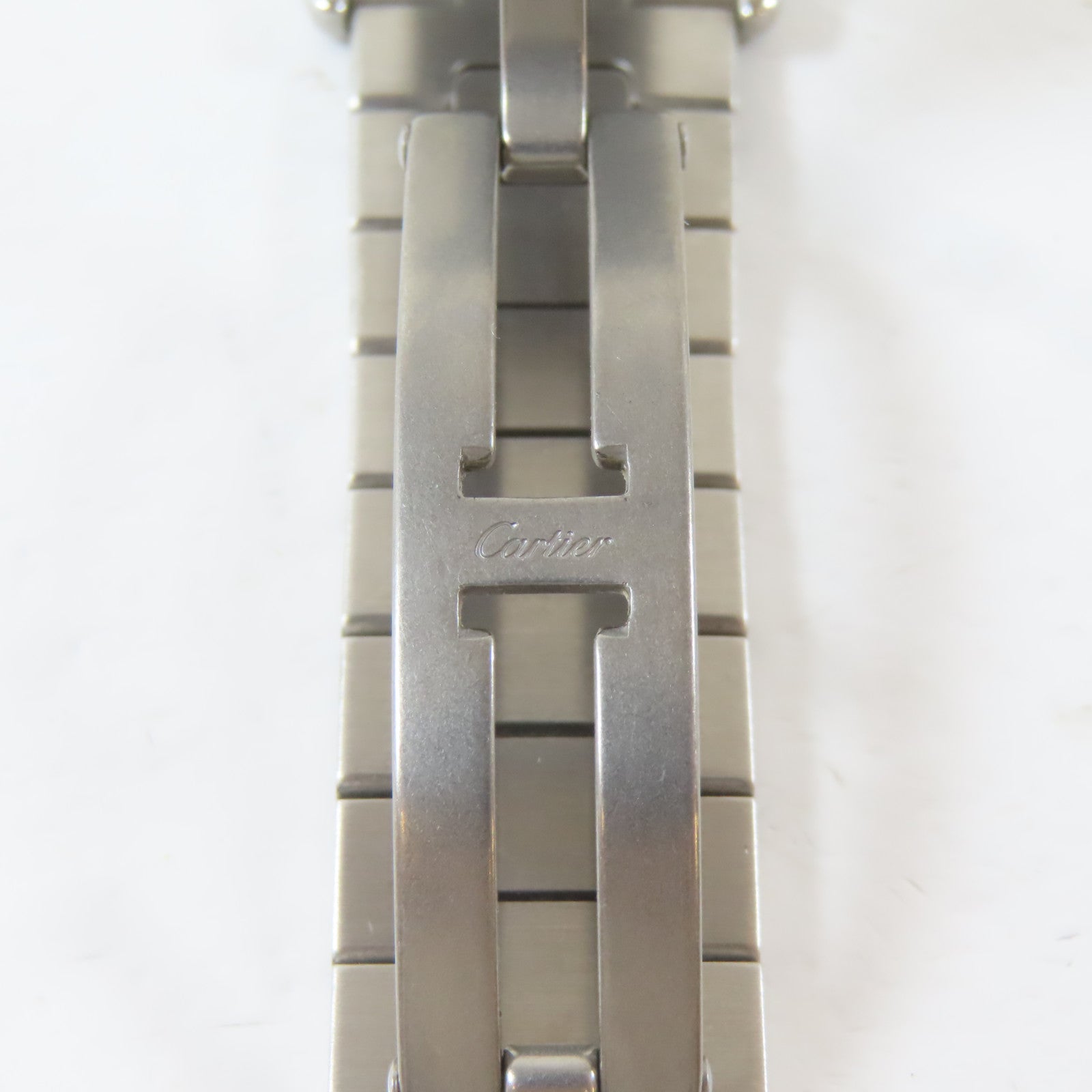 CARTIER Santos Galbee 1564不鏽鋼手錶石英機芯米色#16cm