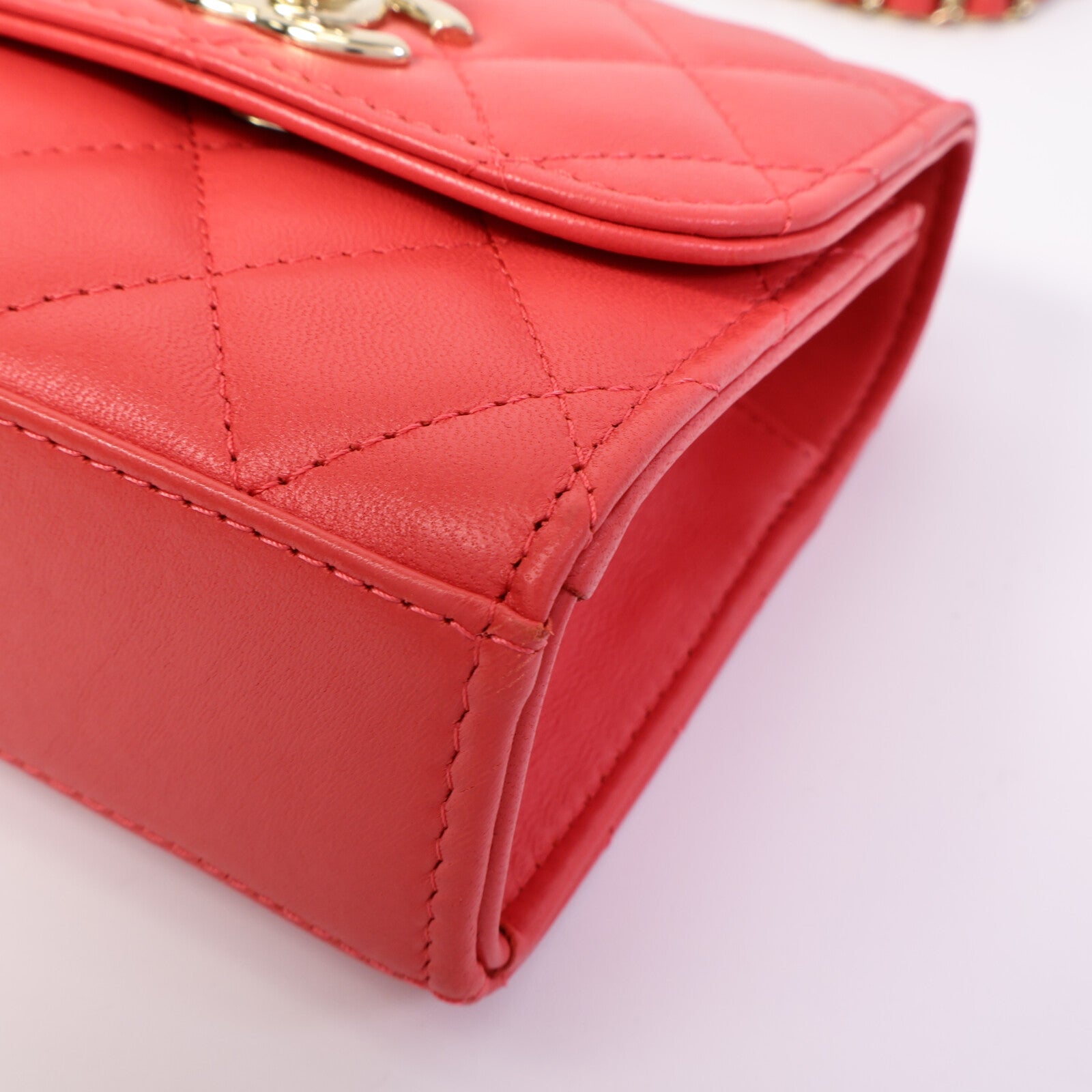 CHANEL 羊皮皮革Trendy CC Mini鏈帶肩背袋