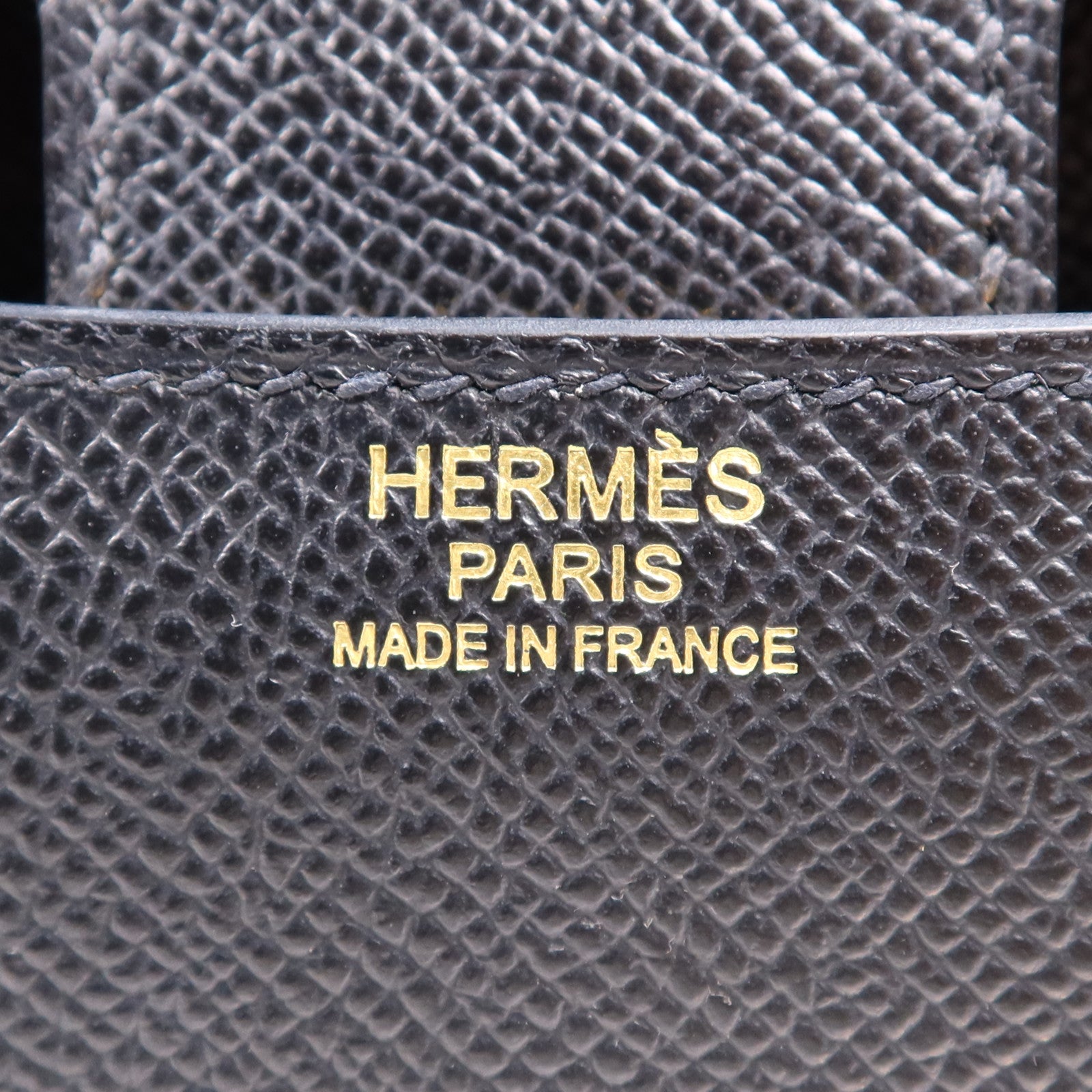 HERMES Epsom皮革Constance 24金扣肩背袋Noir