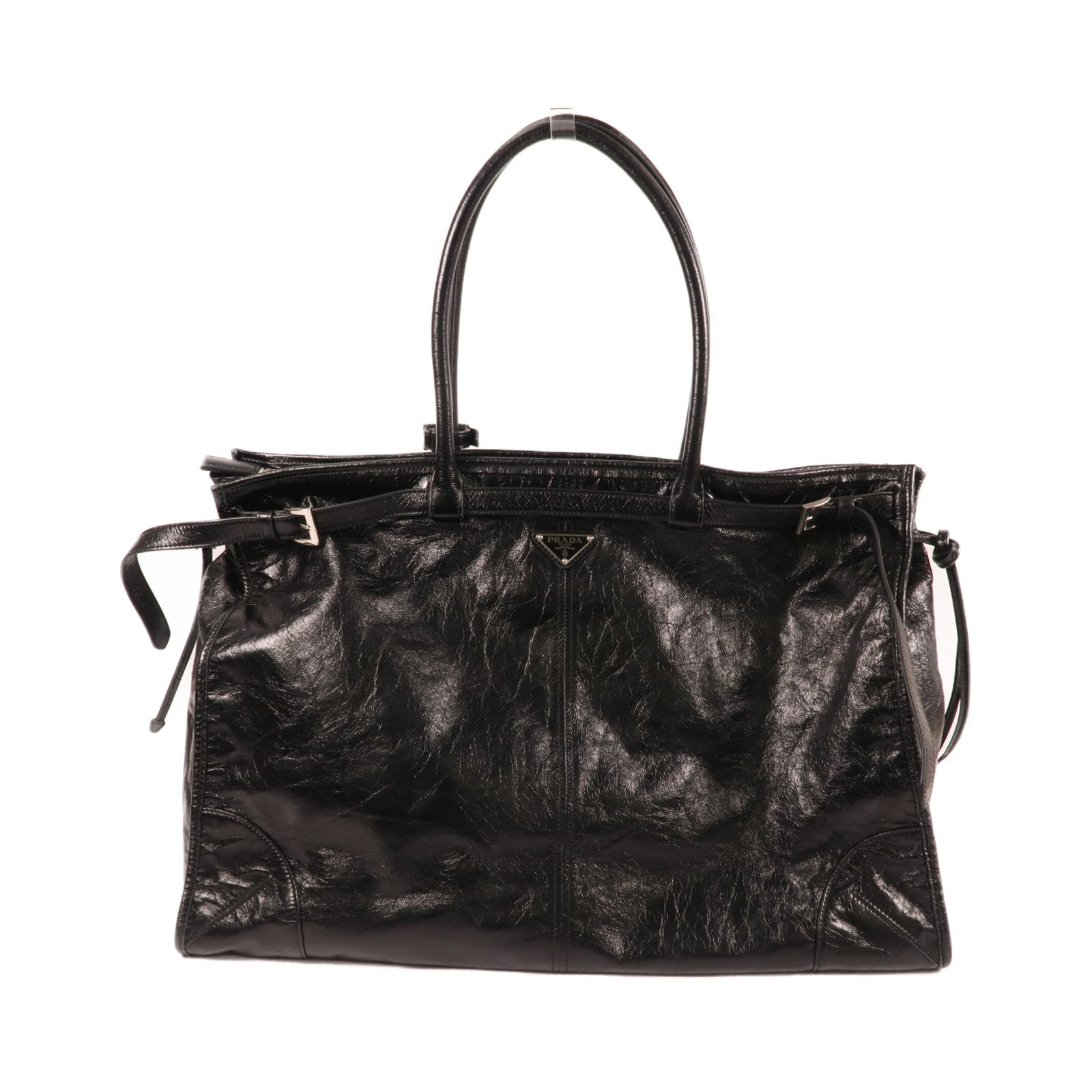 PRADA 牛皮皮革Bonnie Extra-Large銀扣肩背袋
