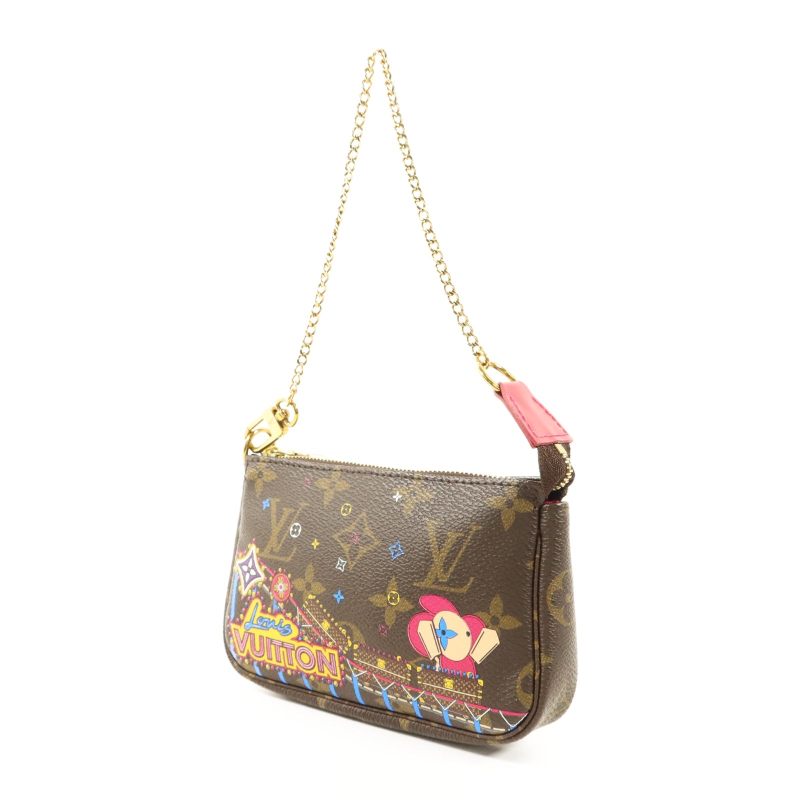 LOUIS VUITTON Monogram Mini Pochette Vivienne金扣肩背袋