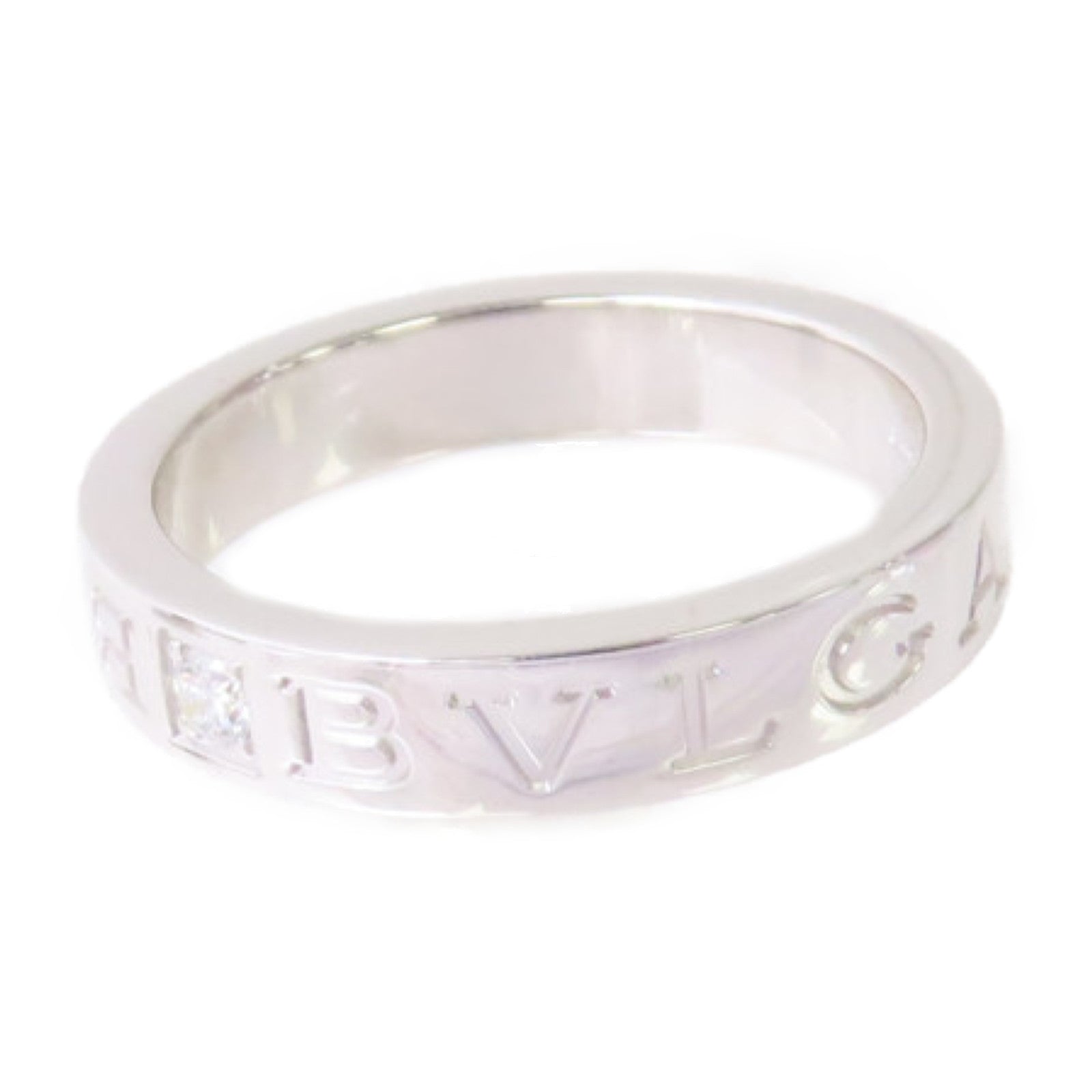 BVLGARI 18K白金/鑽石B.Zero1 Essential Diamond Ring戒指US#6.75