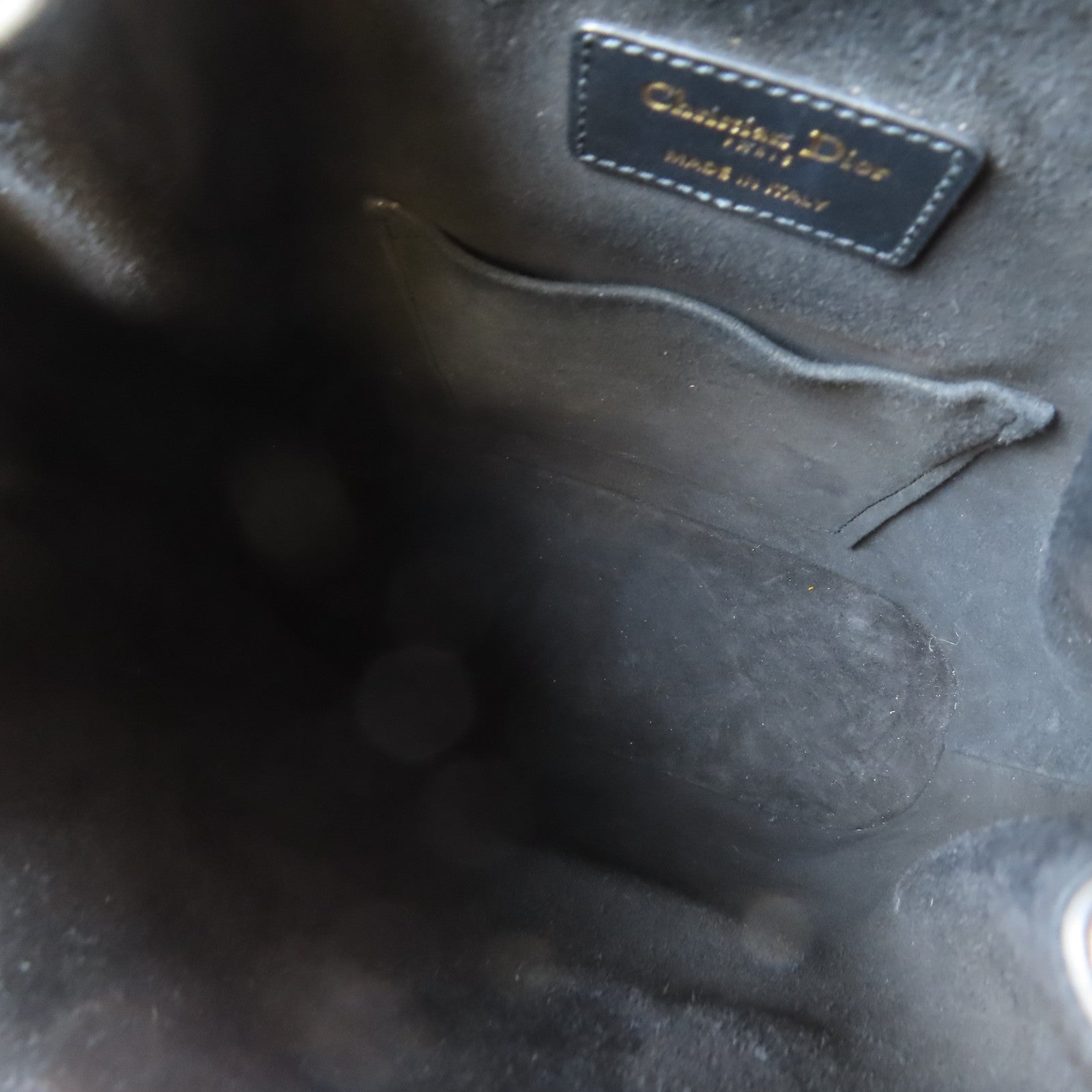 Dior 牛皮皮革C'est Dior金扣手挽肩背兩用袋黑色