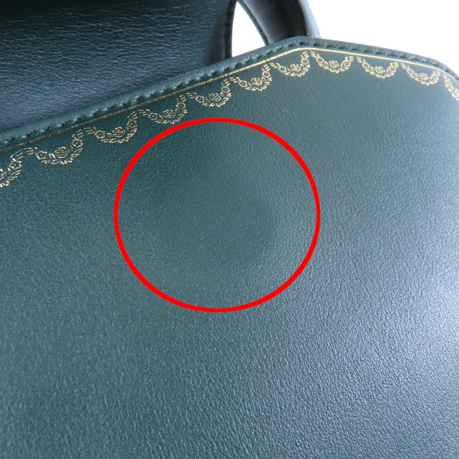 CARTIER 牛皮皮革The Guirlande De Cartier金扣手挽肩背兩用袋綠色