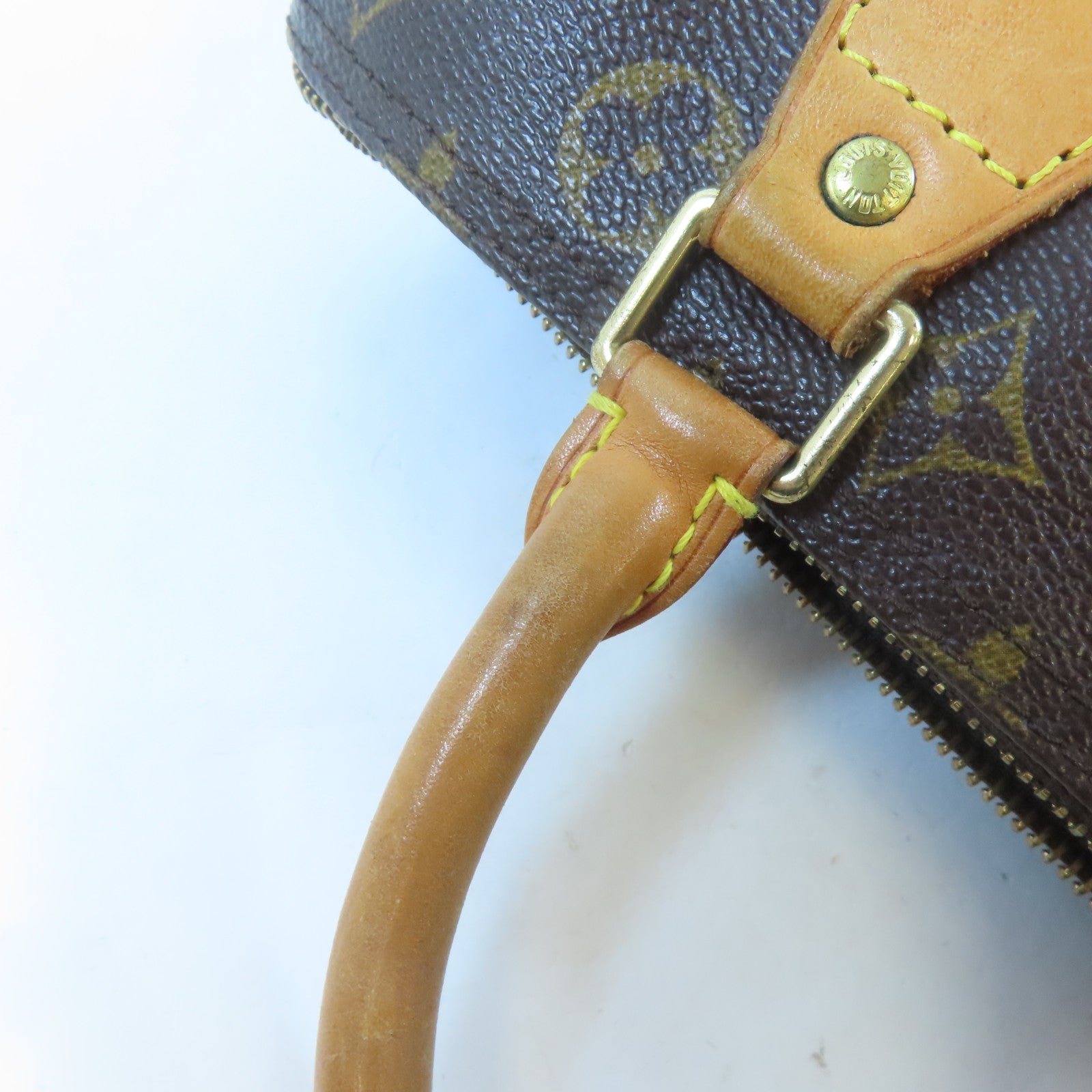 LOUIS VUITTON Monogram Speedy 30金扣手挽袋棕色