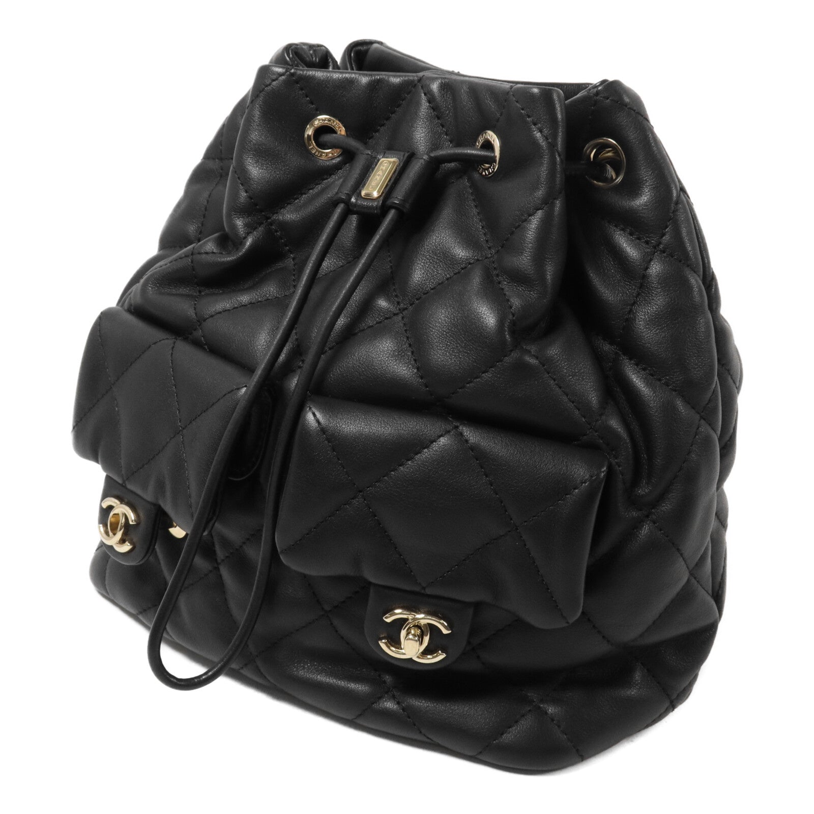 CHANEL 羊皮皮革Backpack鏈帶背包