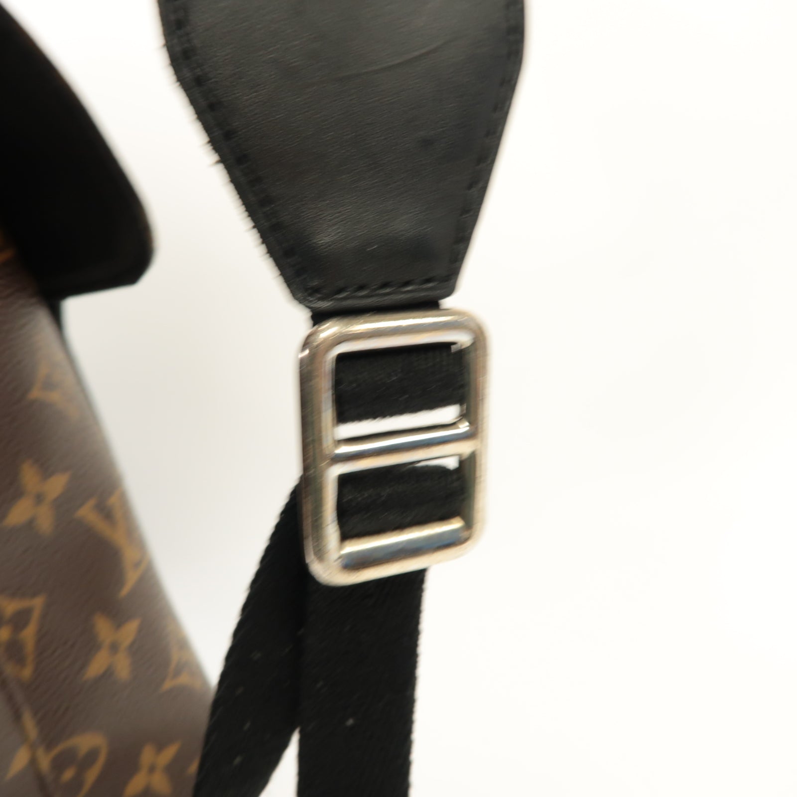 LOUIS VUITTON Monogram Macassar Christopher MM Backpack銀扣背包啡色/黑色