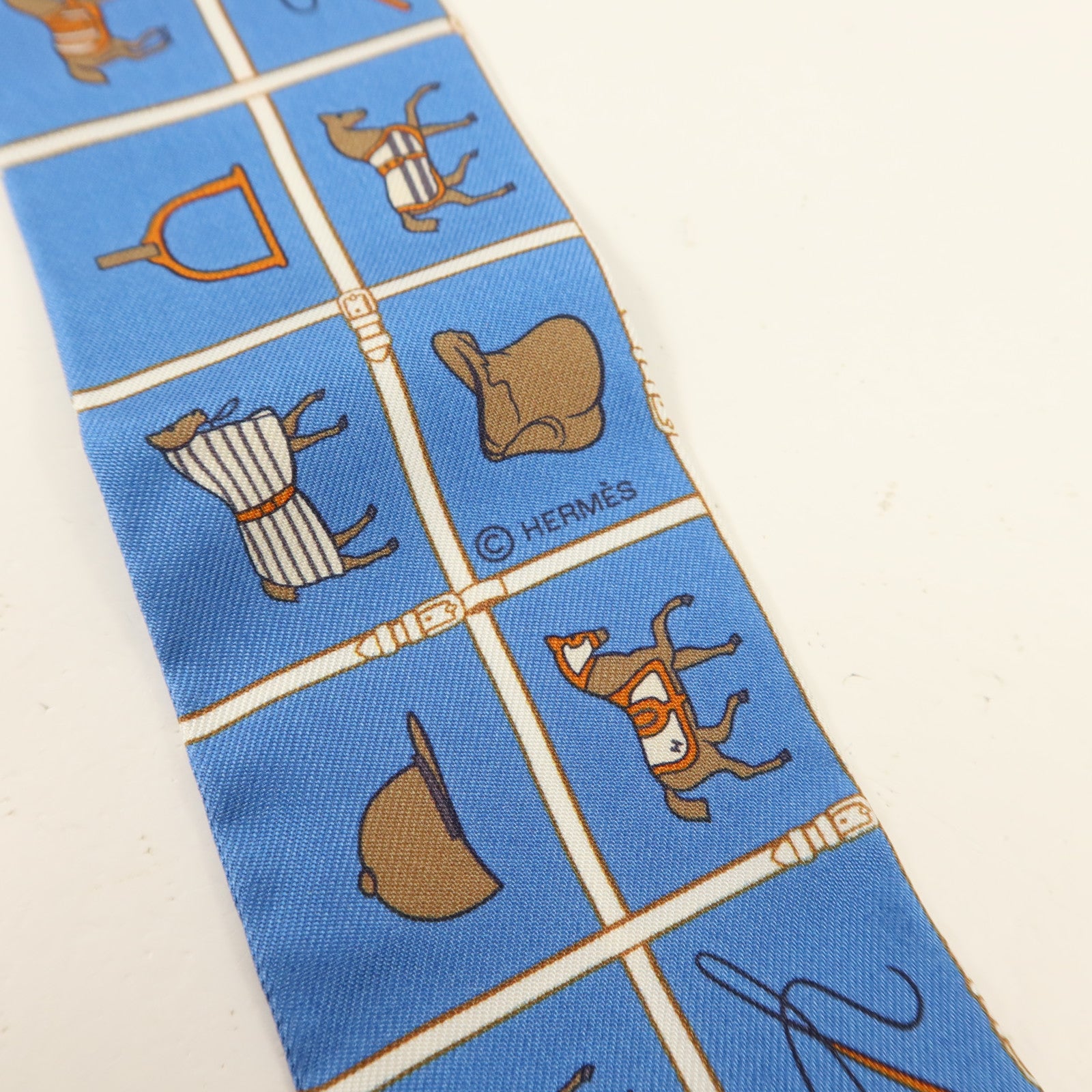 HERMES 絲質Twilly絲巾