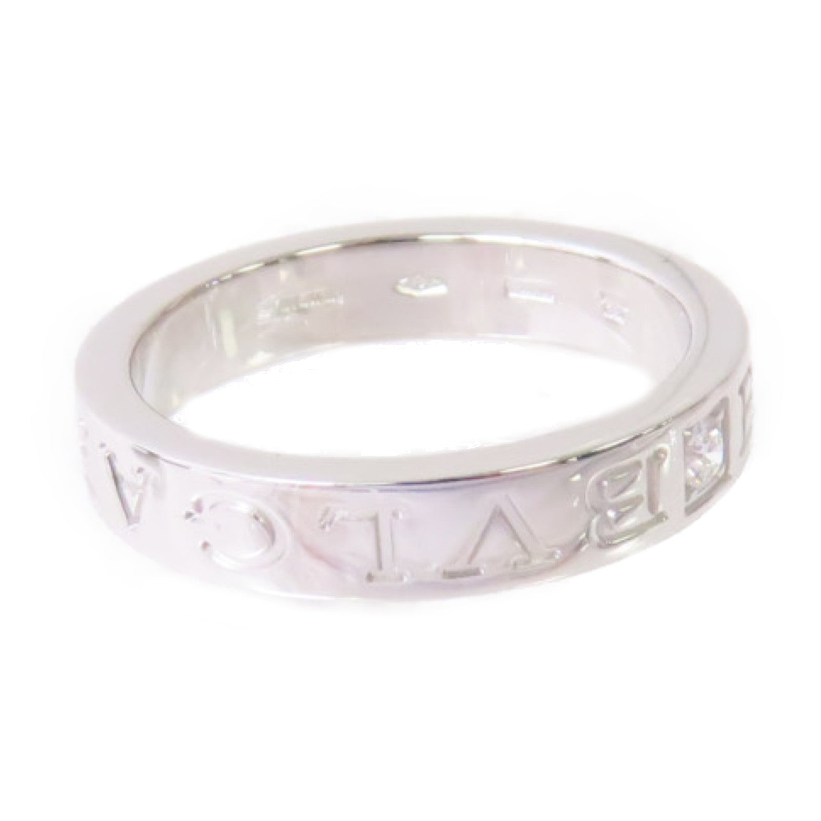 BVLGARI 18K白金/鑽石B.Zero1 Essential Diamond Ring戒指US#6.75