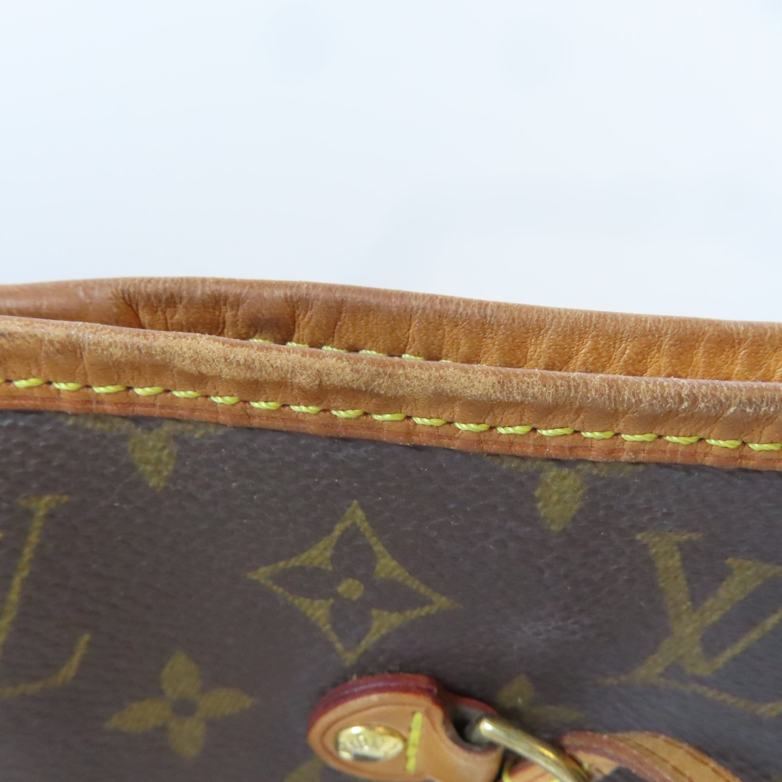 LOUIS VUITTON Monogram Neverfull MM金扣肩背袋/手挽袋啡色