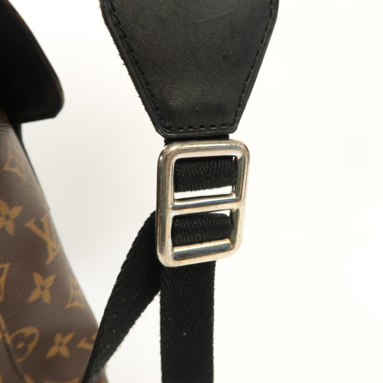 LOUIS VUITTON Monogram Macassar Christopher MM Backpack銀扣背包啡色/黑色