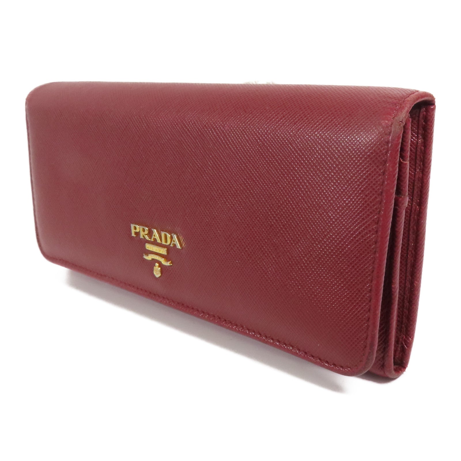 PRADA 牛皮皮革Long Wallet金扣長錢包
