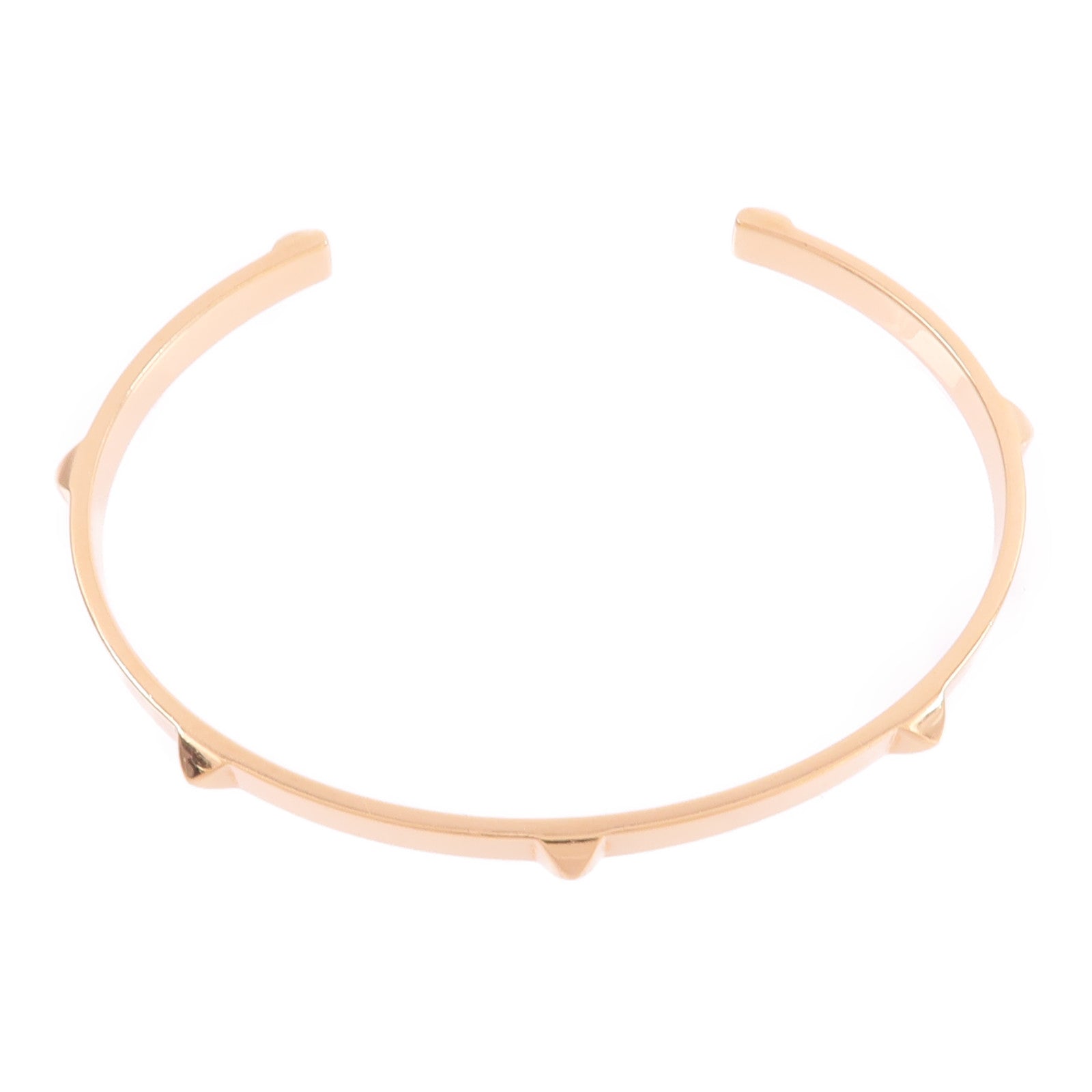 HERMES 18K玫瑰金Mini Clous Bracelet手鐲