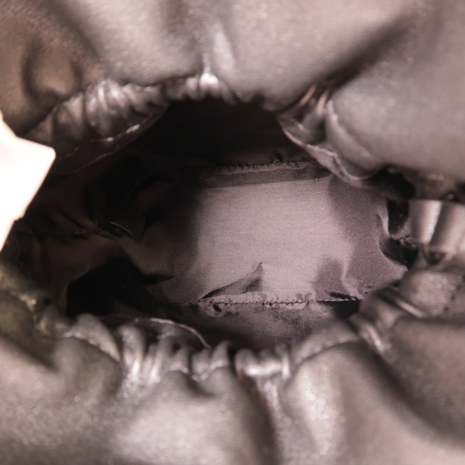 GUCCI GG SHW Blondie Mini Bucket 2 Way Chain Shoulder Bag Calfskin Leather Black