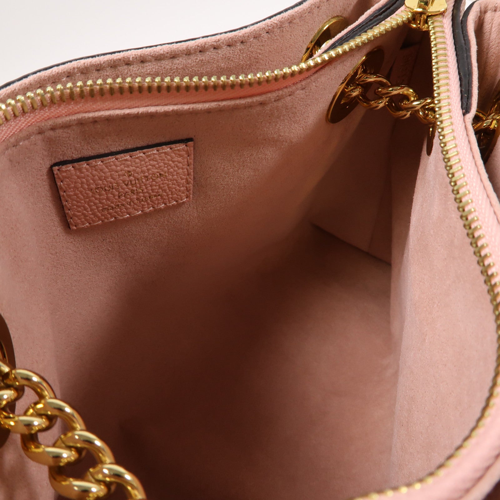 LOUIS VUITTON 【清倉大減價】Monogram Surene BB金扣鏈帶肩背袋啡色/粉紅色
