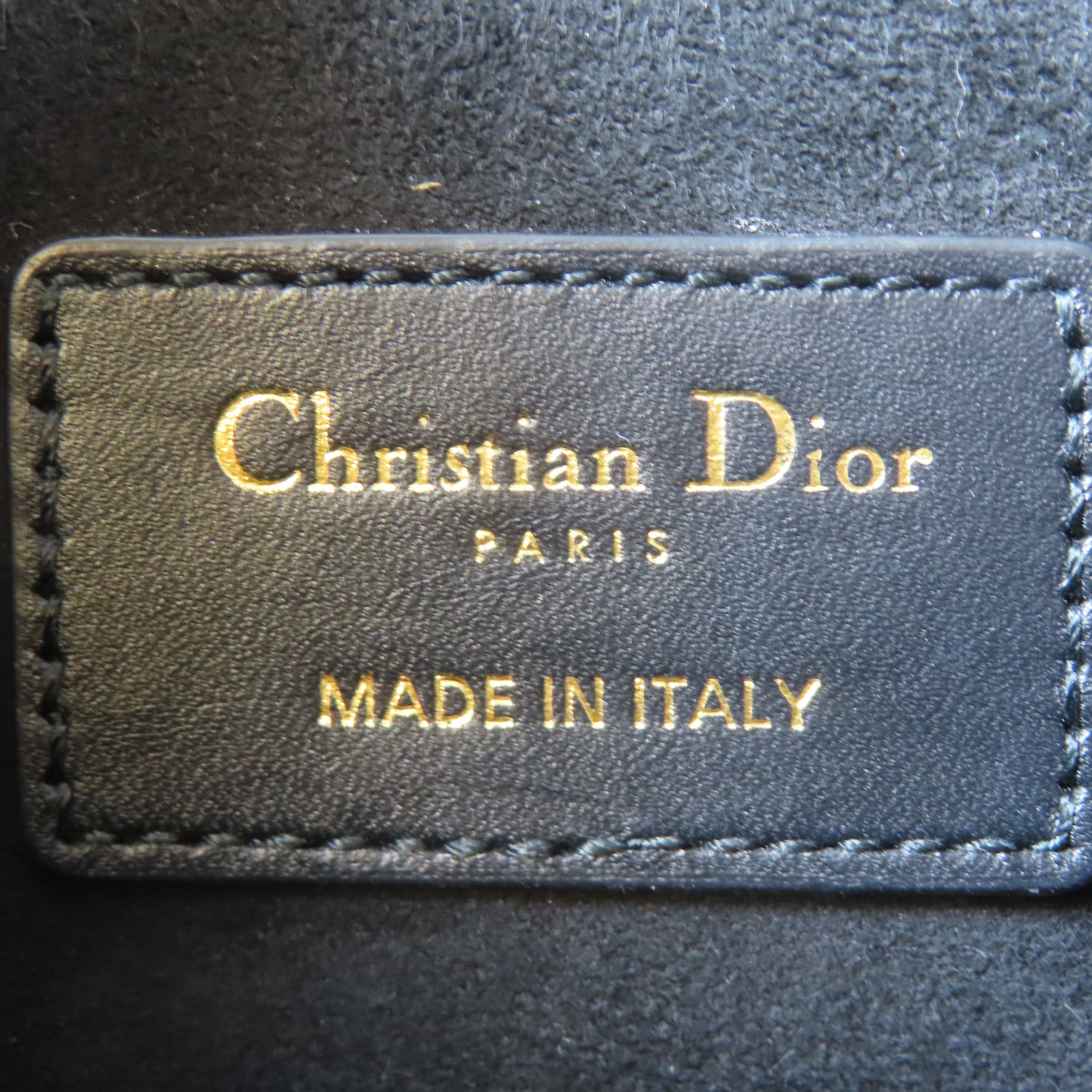 Dior 牛皮皮革C'est Dior金扣手挽肩背兩用袋黑色