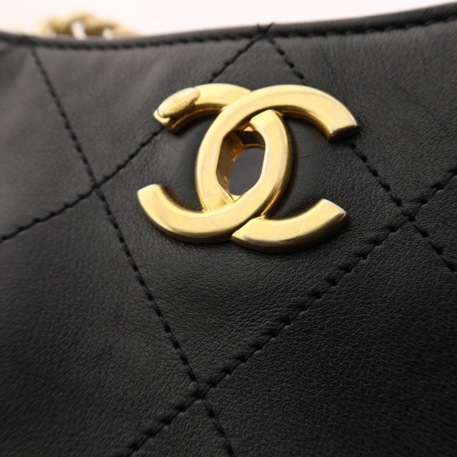 CHANEL 牛皮皮革2 Way Shoulder Bag金扣手挽肩背兩用袋
