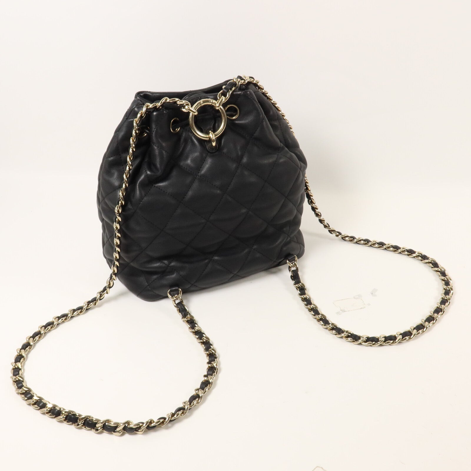 CHANEL 羊皮皮革Backpack鏈帶背包