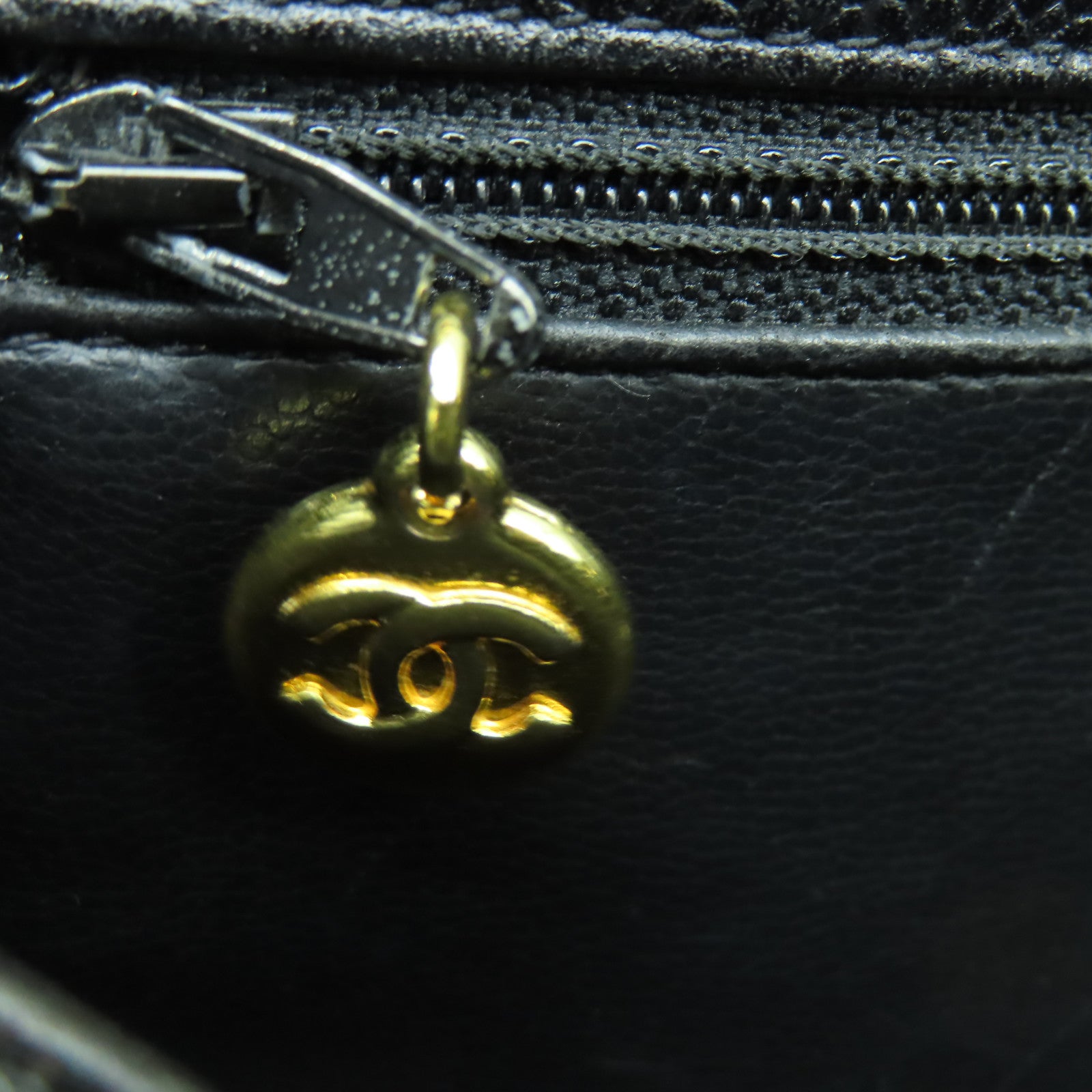 CHANEL 【激減優惠】牛皮皮革Tote Bag金扣肩背袋黑色